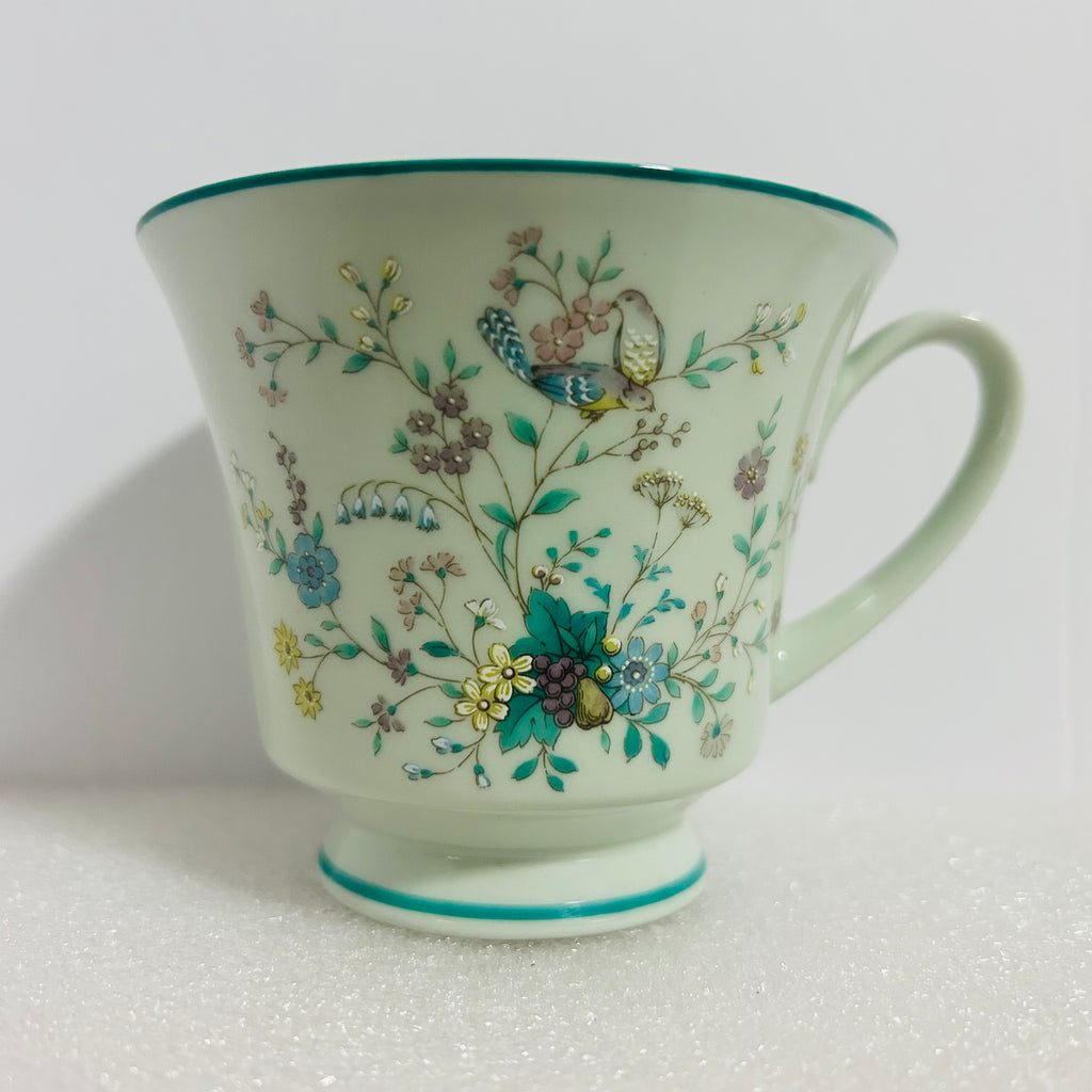 Noritake Paradise 8223 W80 Teacup Saucer Mint Green Japan