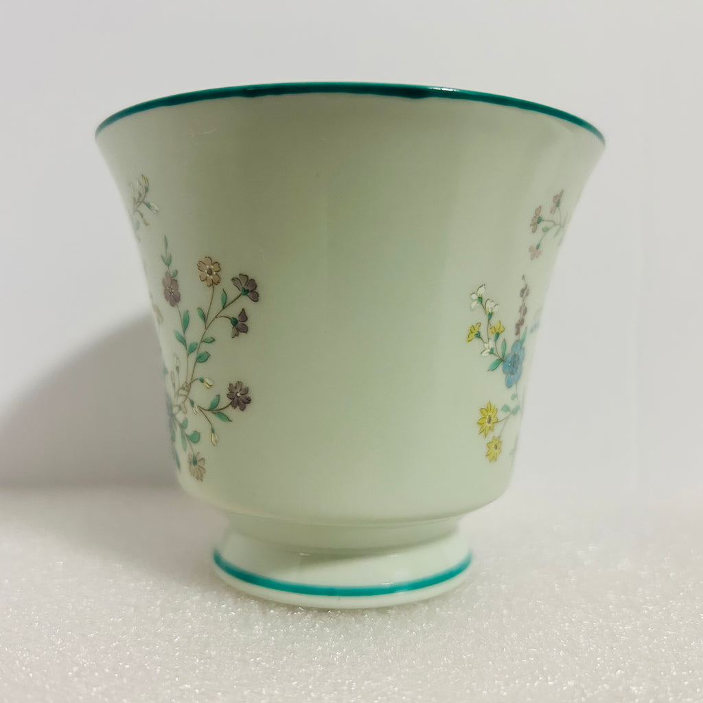 Noritake Paradise 8223 W80 Teacup Saucer Mint Green Japan