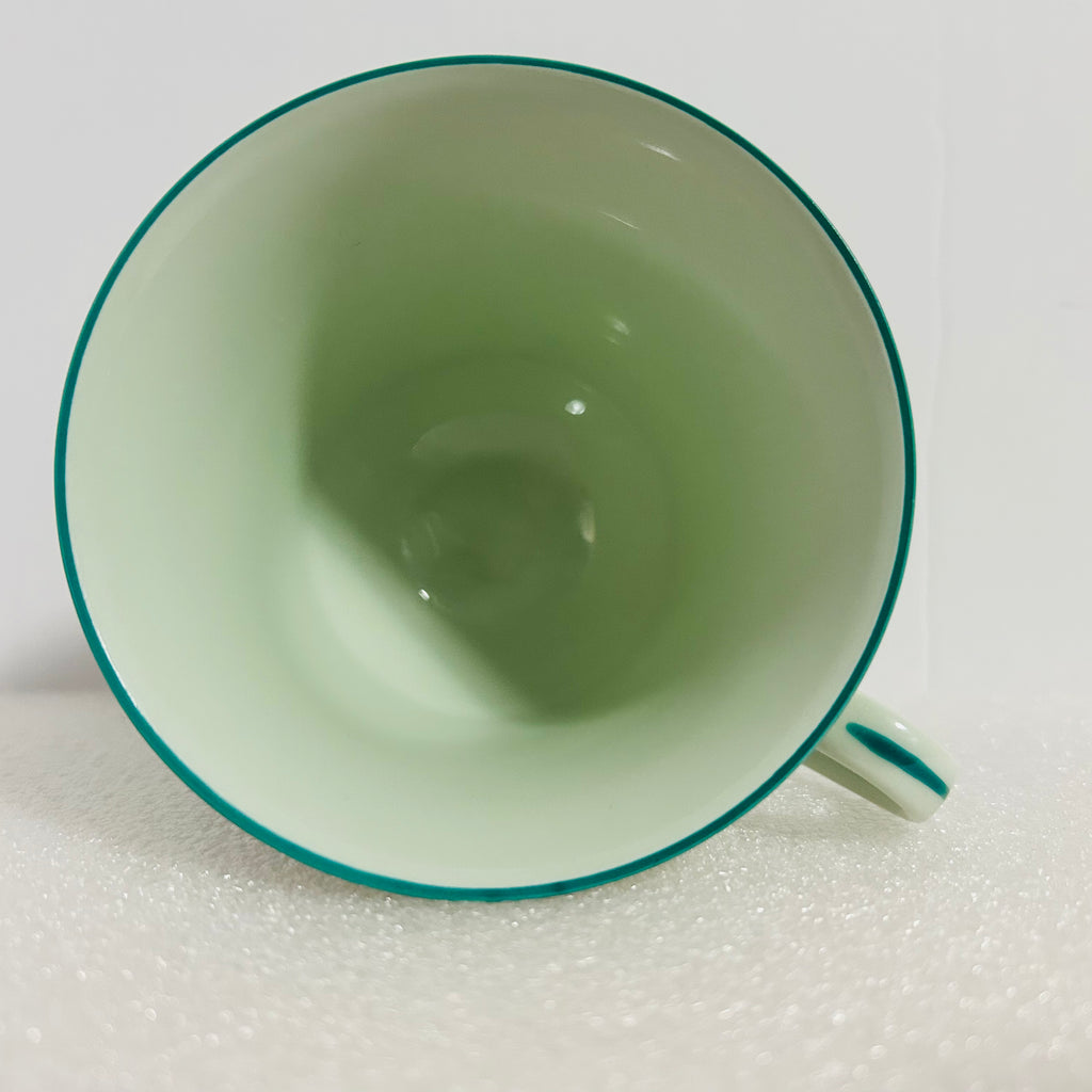 Noritake Paradise 8223 W80 Teacup Saucer Mint Green Japan