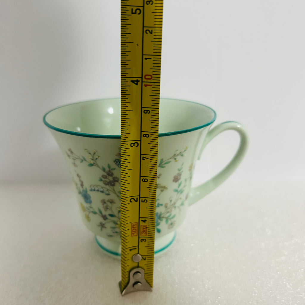 Noritake Paradise 8223 W80 Teacup Saucer Mint Green Japan