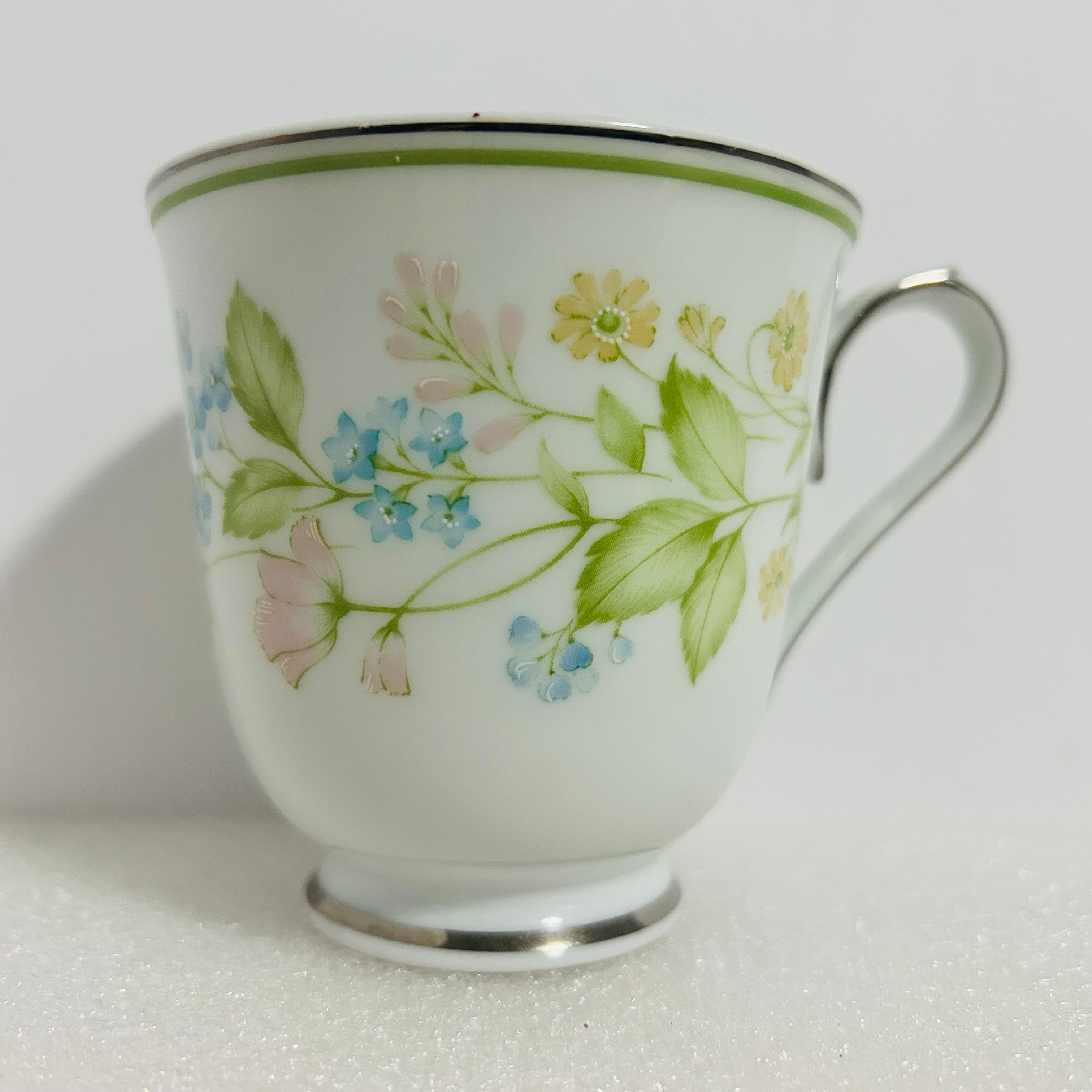 Noritake Essence 2606 Cup Saucer & Salad Plate Set Floral Japan