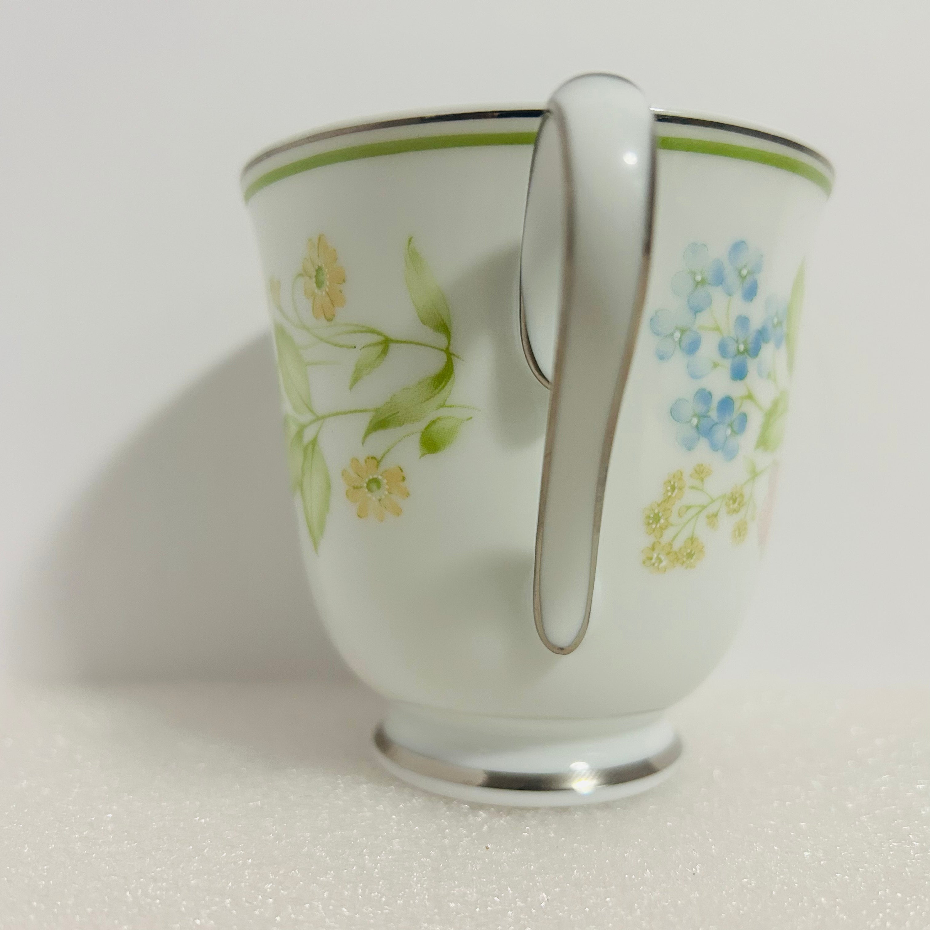 Noritake Essence 2606 Cup Saucer & Salad Plate Set Floral Japan
