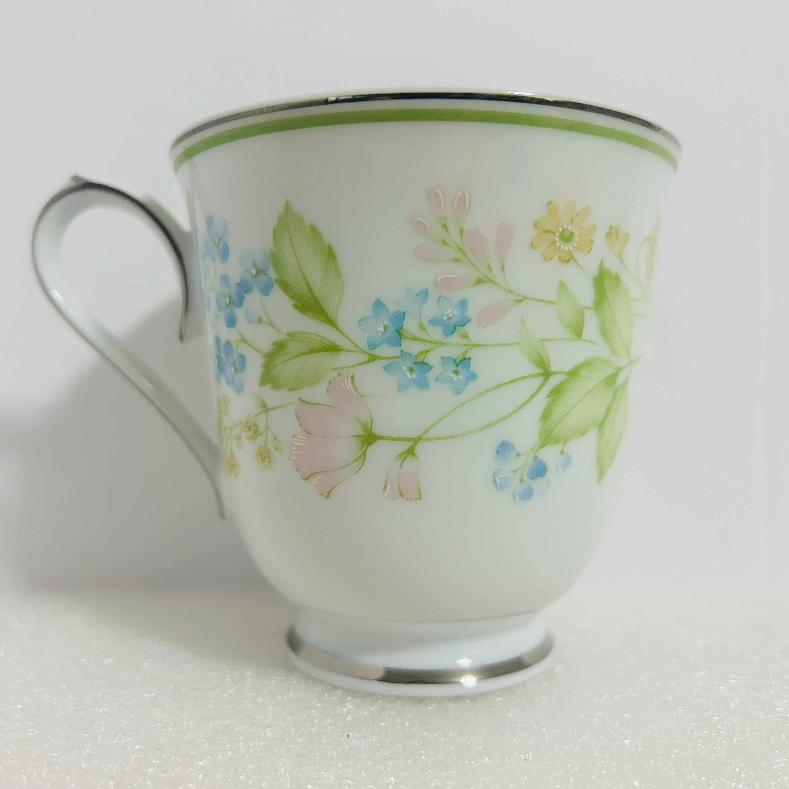 Noritake Essence 2606 Cup Saucer & Salad Plate Set Floral Japan