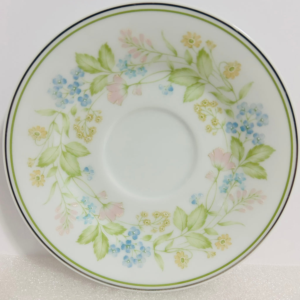 Noritake Essence 2606 Cup Saucer & Salad Plate Set Floral Japan