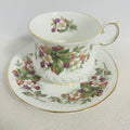 Queen’s Rosina Wild Flowers Bone China Teacup Saucer England