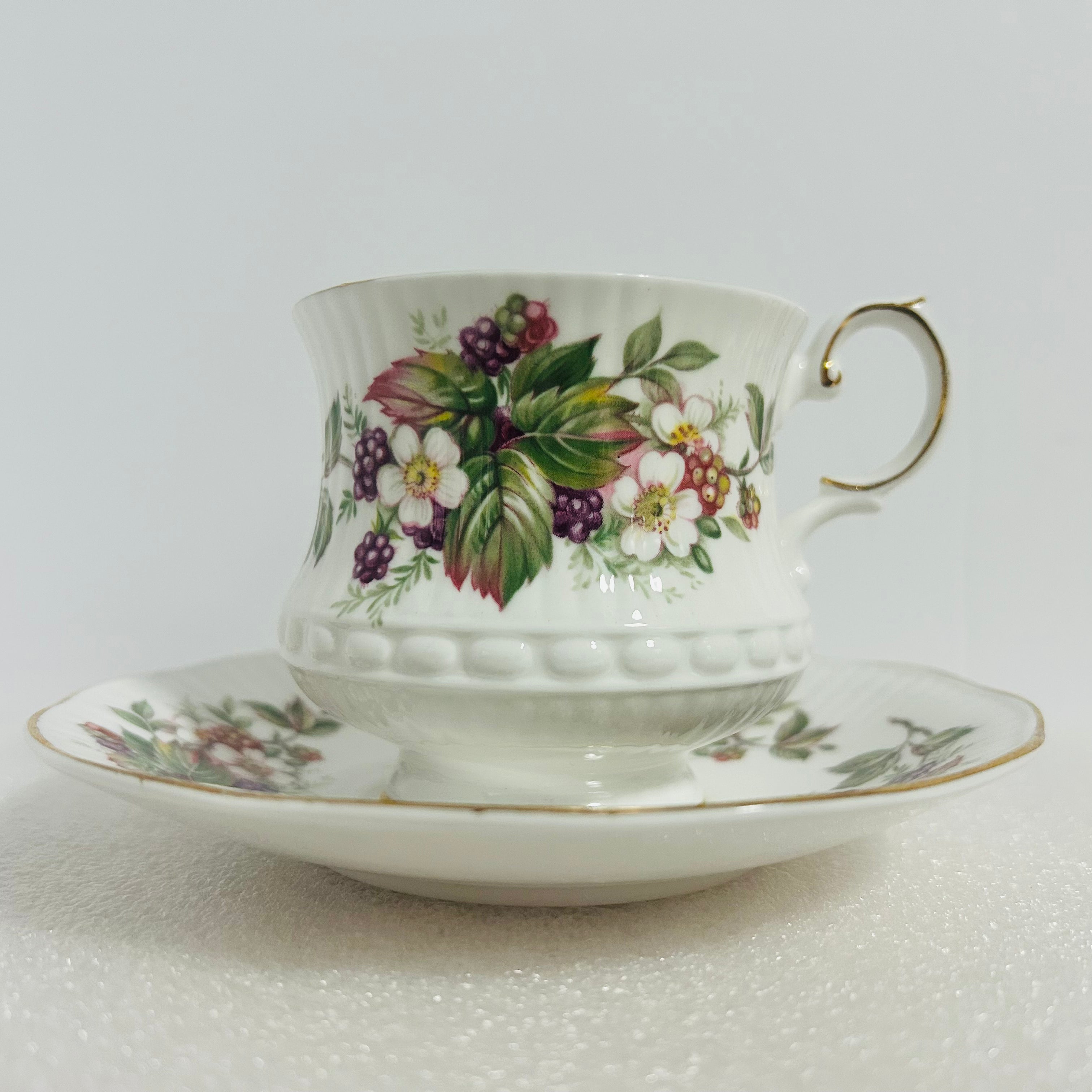Queen’s Rosina Wild Flowers Bone China Teacup Saucer England