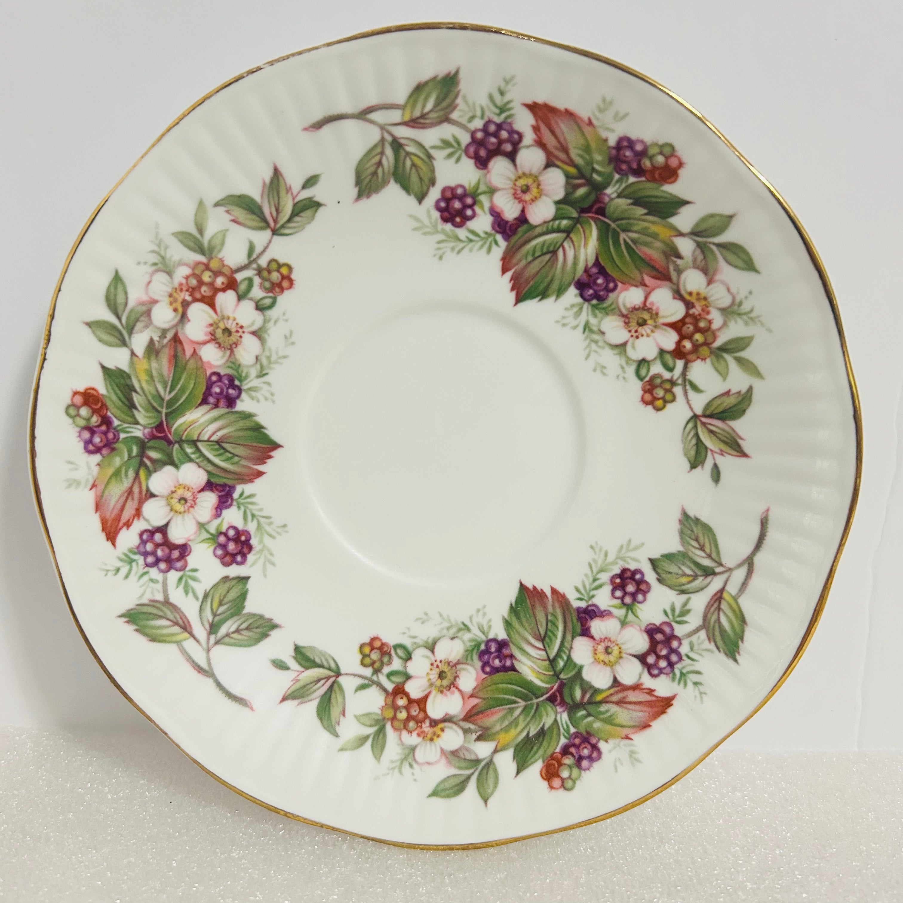 Queen’s Rosina Wild Flowers Bone China Teacup Saucer England