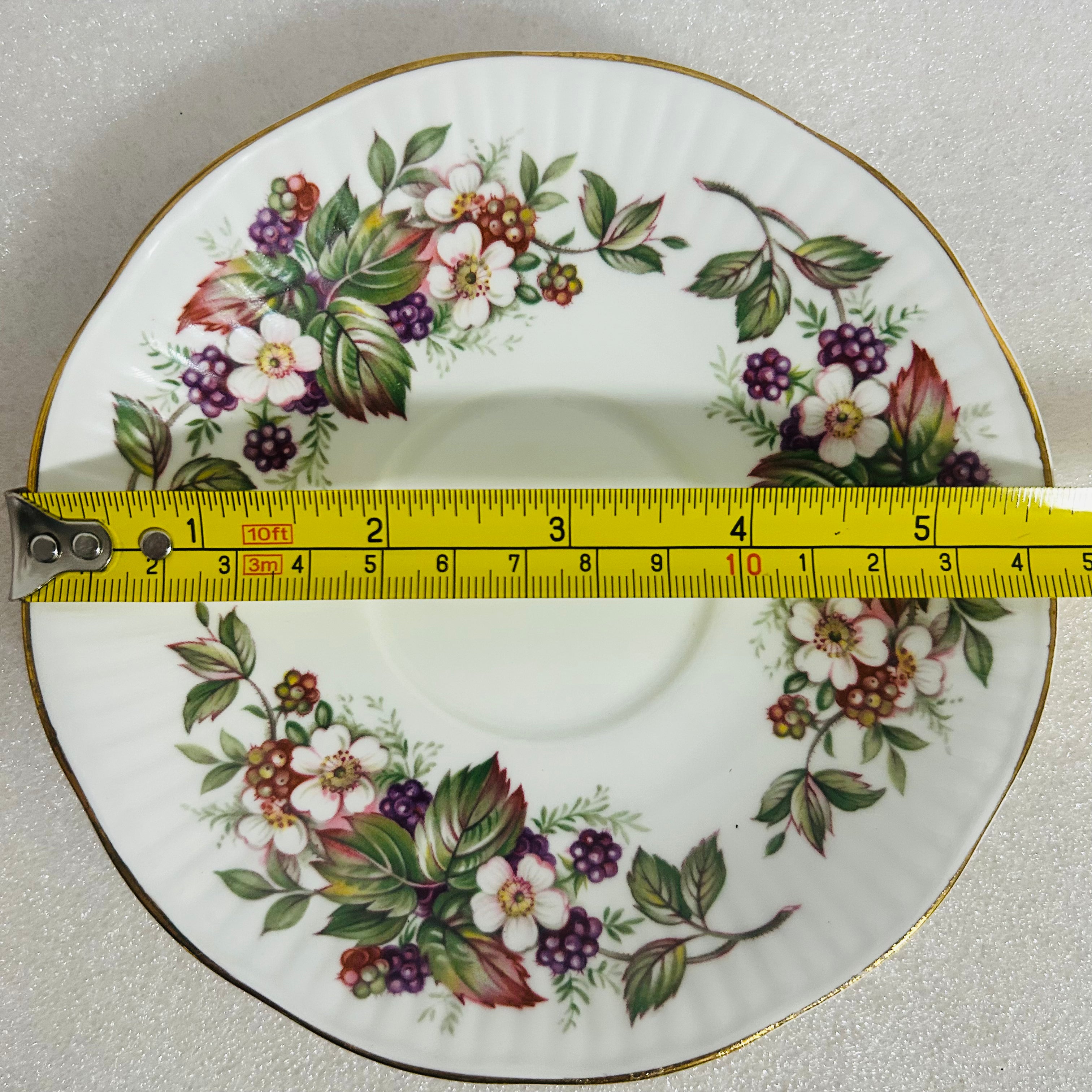 Queen’s Rosina Wild Flowers Bone China Teacup Saucer England