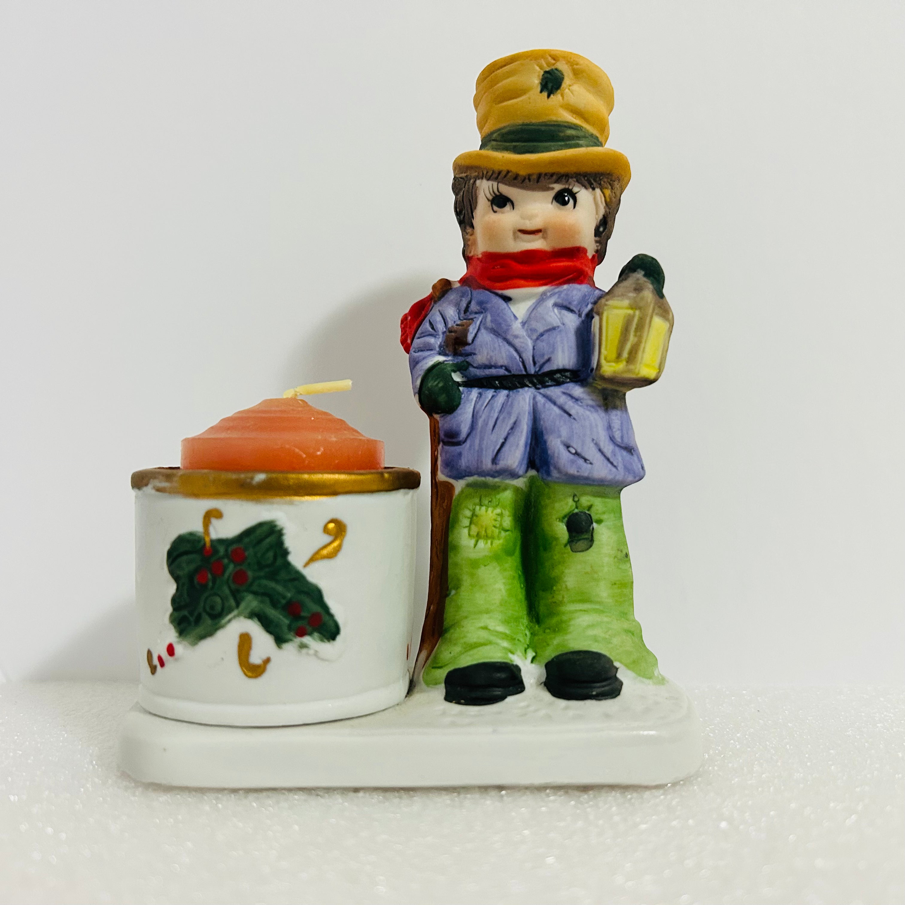 Vintage 1978 JASCO Christmas Luminaries #14 Boy Candle Holder