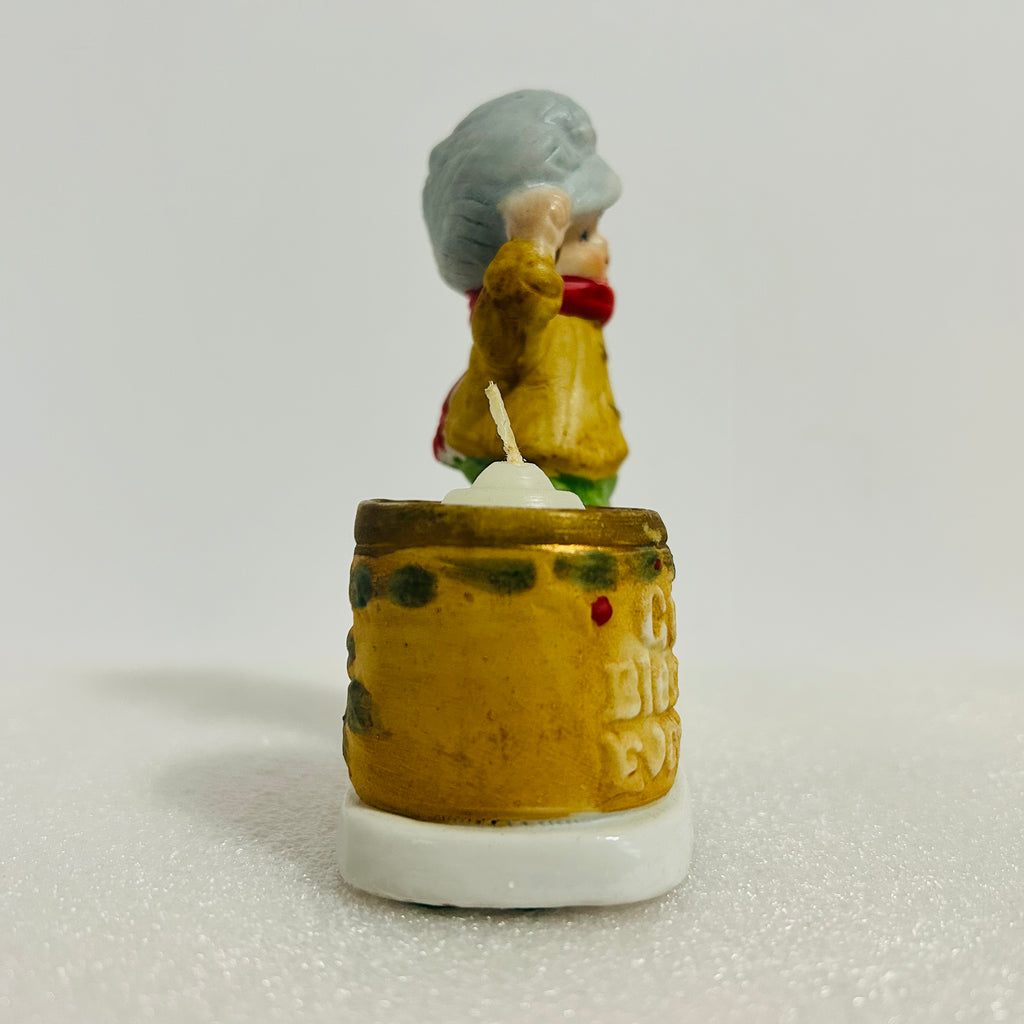 Vintage 1978 JASCO Christmas LuviKins Boy Candle Holder #11