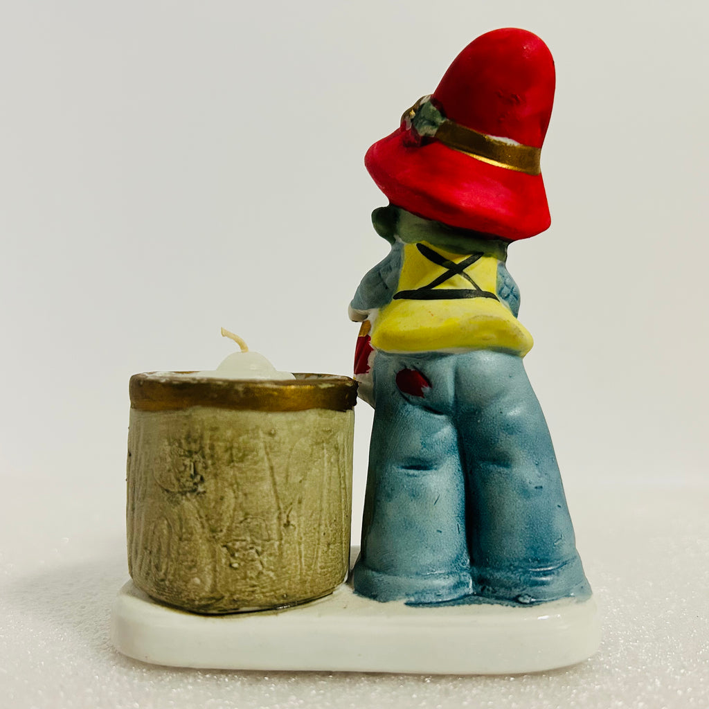 Vintage JASCO Christmas Lumkins Drummer Boy Candle Holder 1978