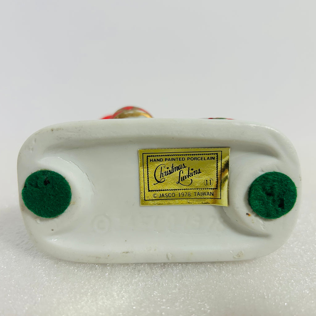 Vintage JASCO Christmas Lumkins Drummer Boy Candle Holder 1978