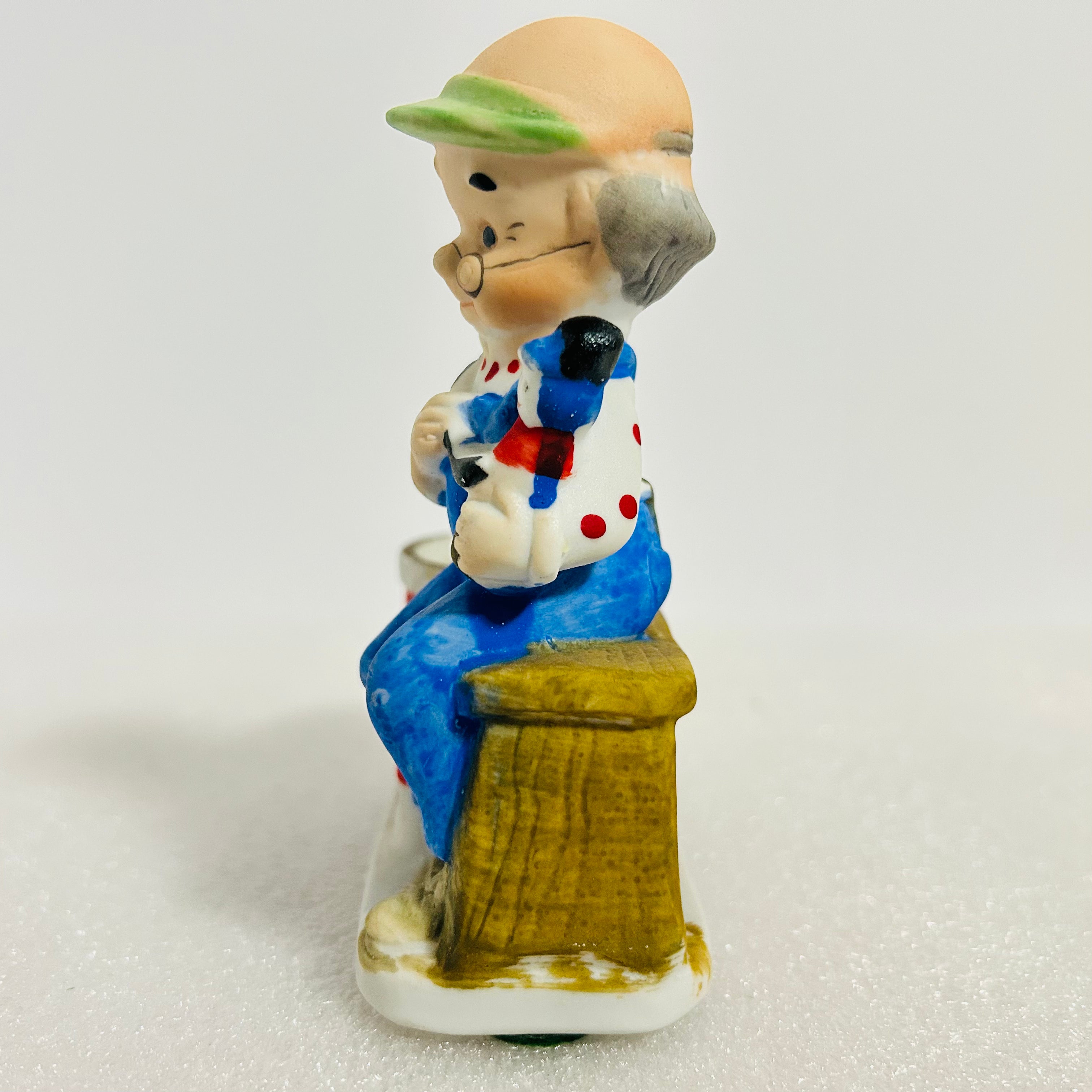 Vintage 1978 JASCO Christmas Luvkins #16 Grandpa Drum Candle Holder