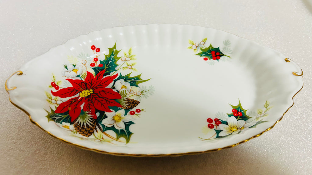Royal Albert Yuletide Oval Serving Bowl 10” Bone China England