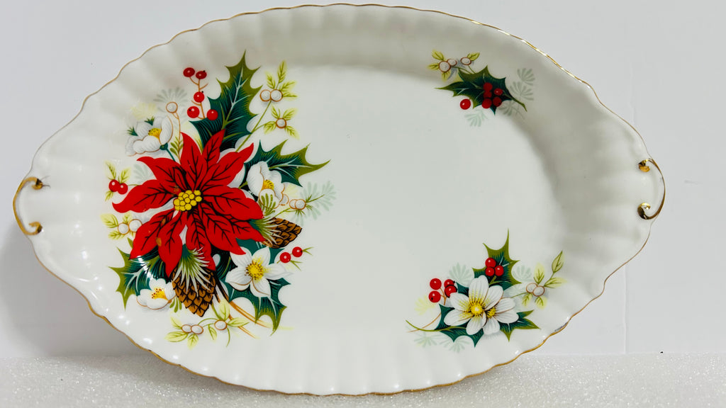 Royal Albert Yuletide Oval Serving Bowl 10” Bone China England