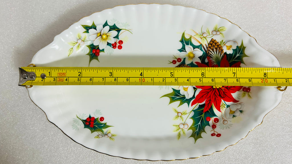Royal Albert Yuletide Oval Serving Bowl 10” Bone China England