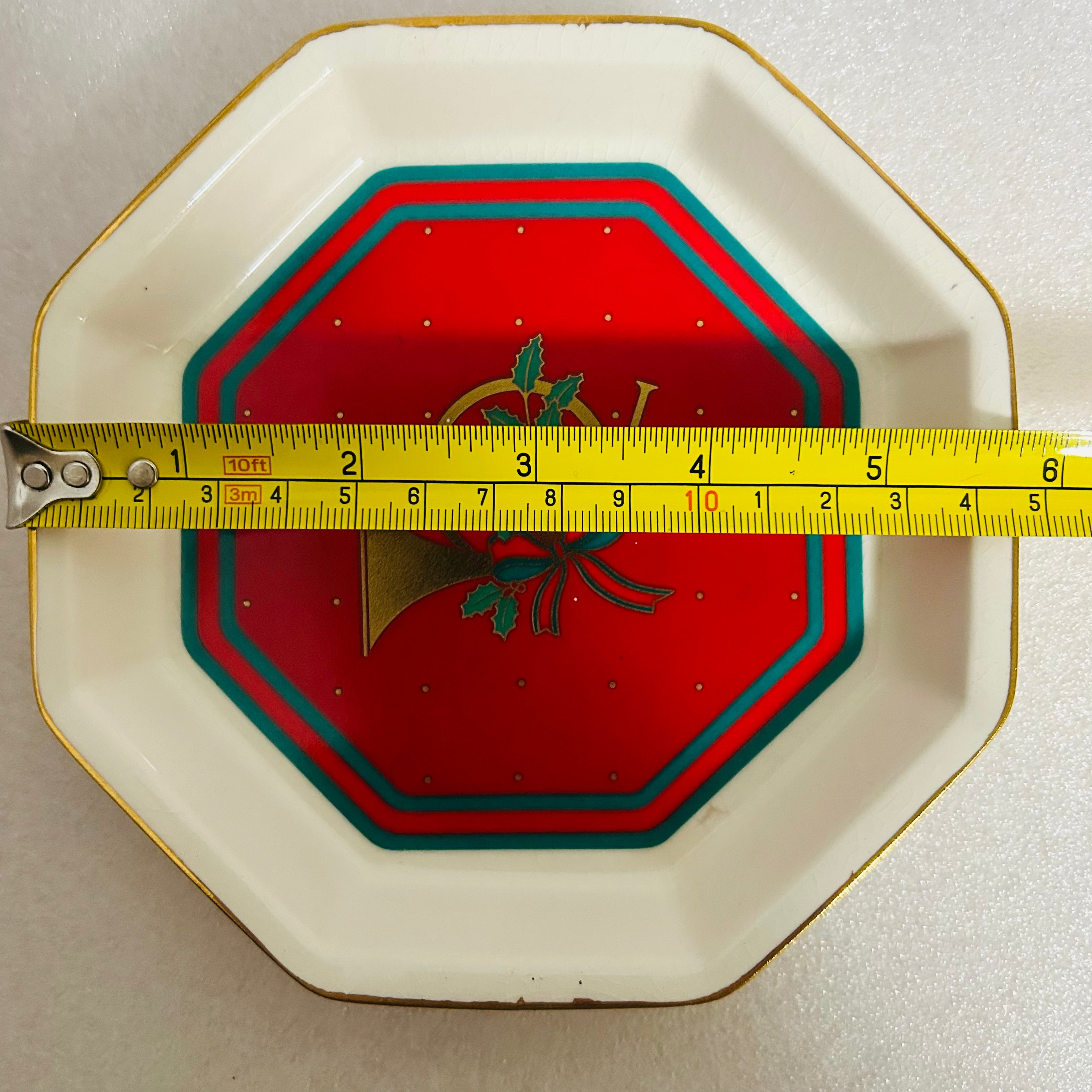 Vintage Special Gifts Crowning Touch Japan Christmas Octagon Dish