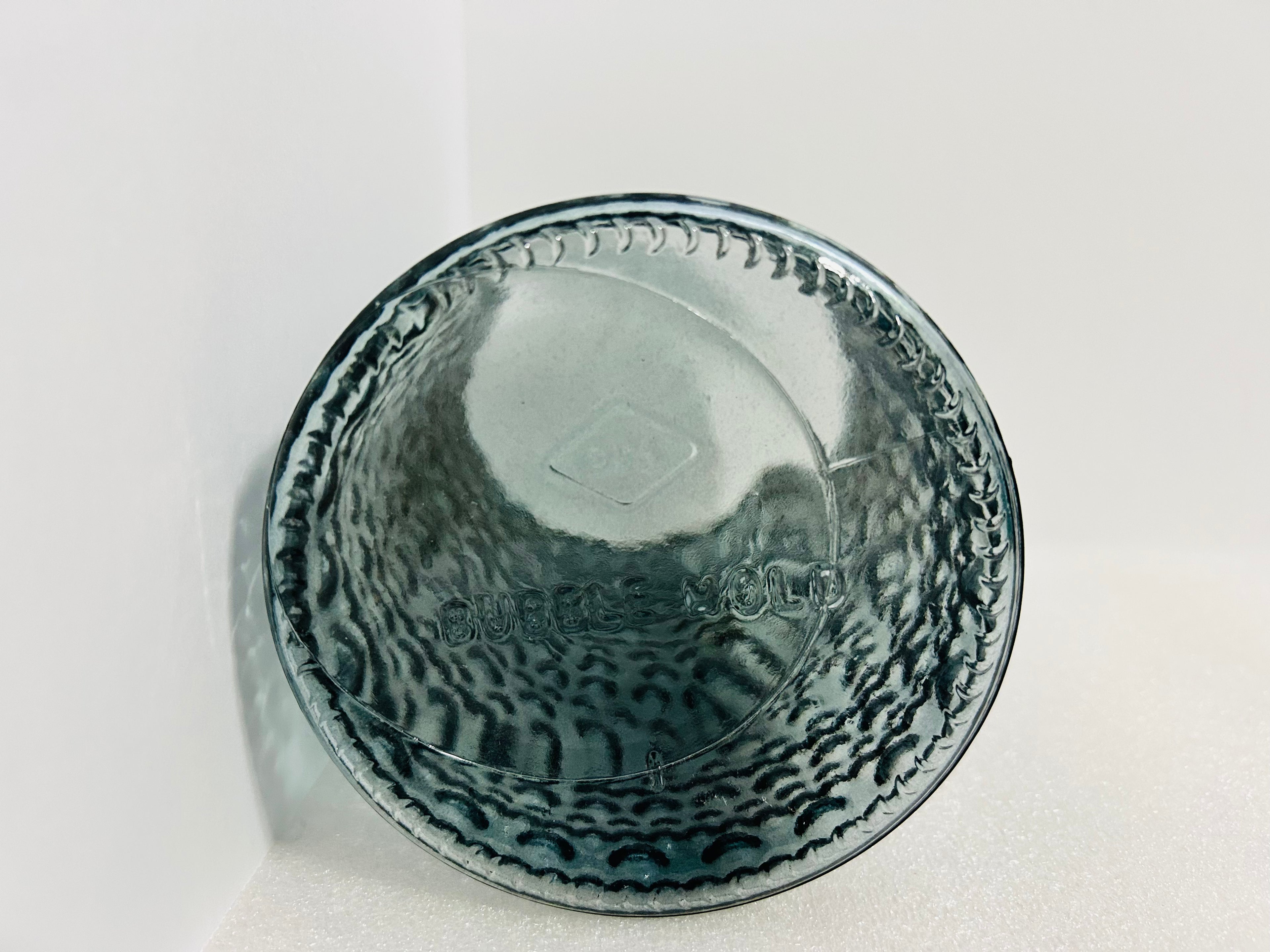 Vintage Anchor Hocking Bubble Mold Blue Glass Vase 7.75”