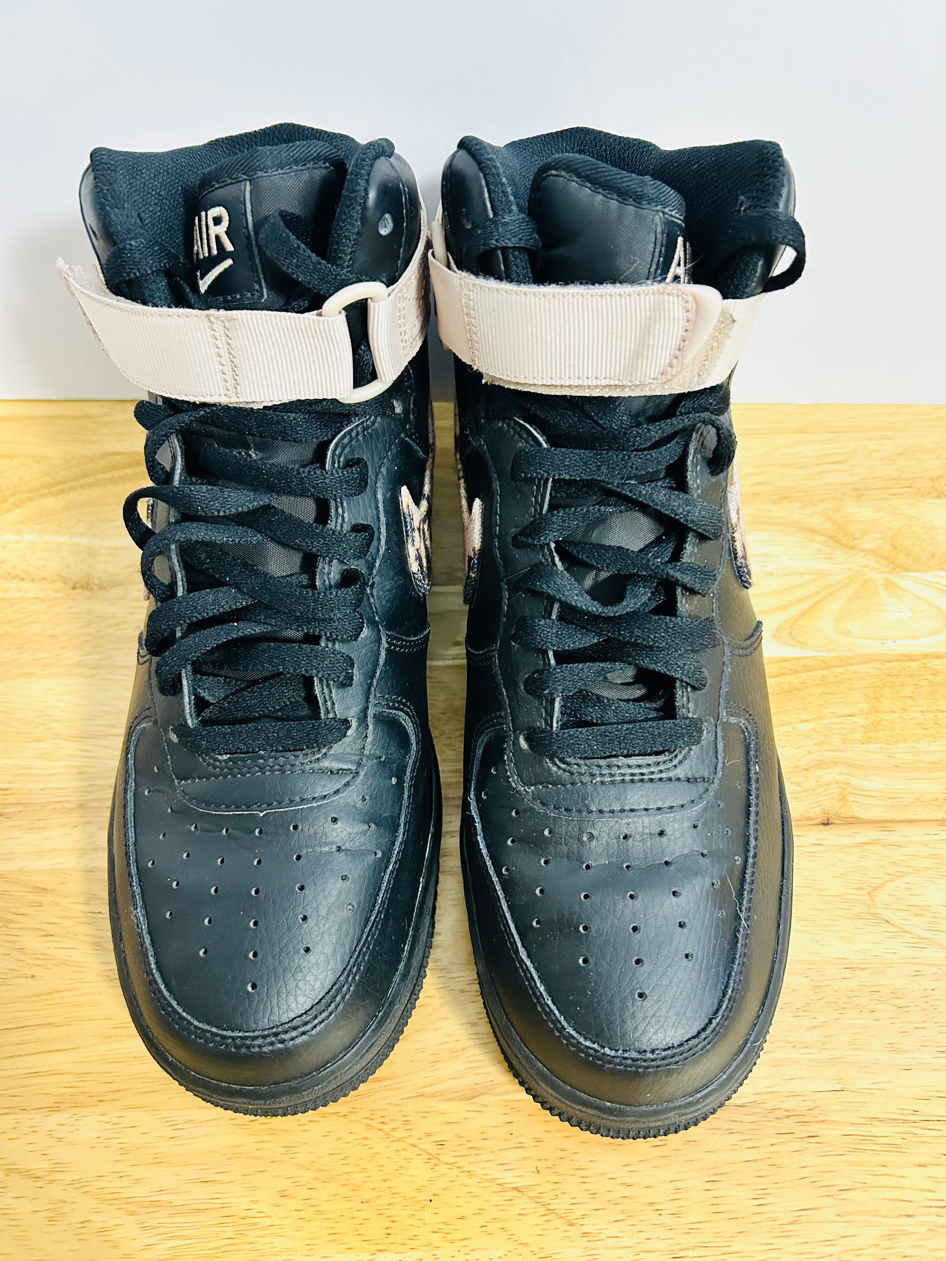Nike Air Force 1 High 07 LV8 Black Canvas Swoosh Mens 8 AR1954-002