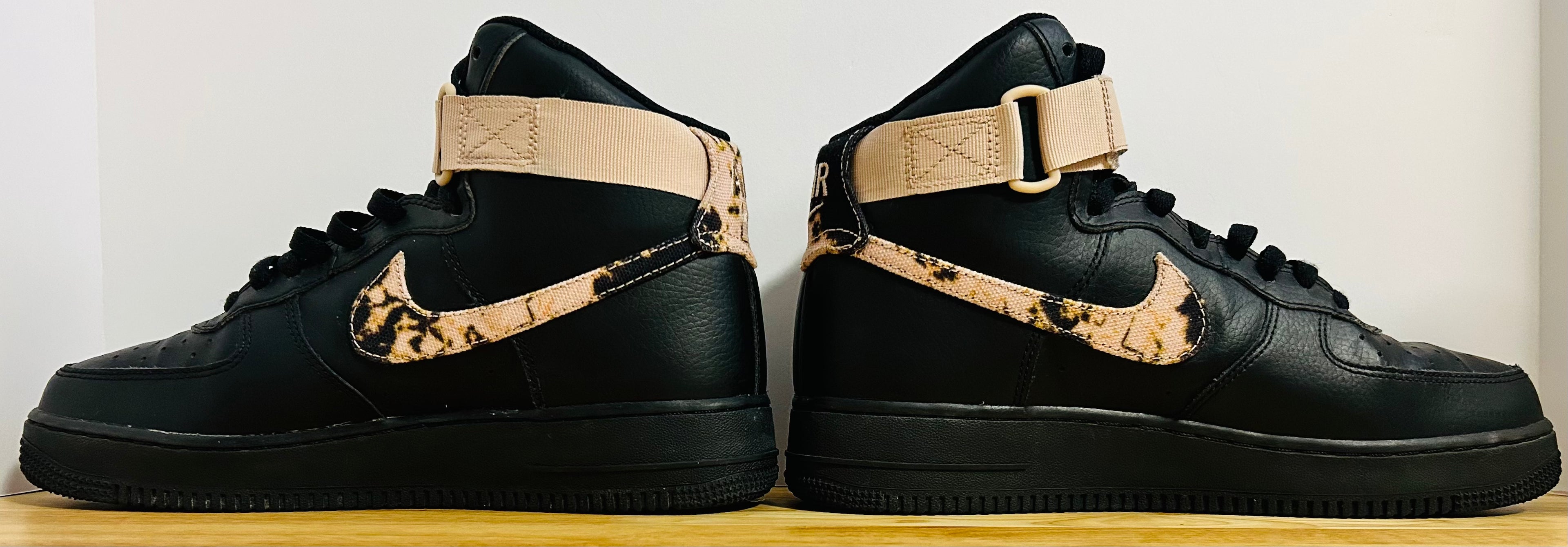 Nike Air Force 1 High 07 LV8 Black Canvas Swoosh Mens 8 AR1954-002