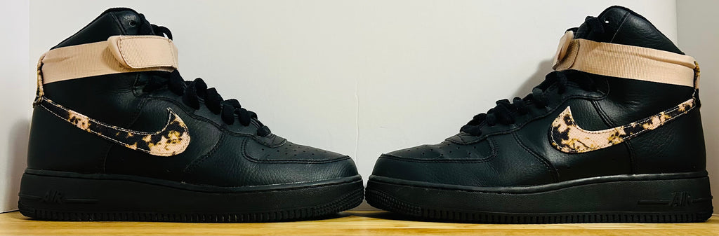 Nike Air Force 1 High 07 LV8 Black Canvas Swoosh Mens 8 AR1954-002