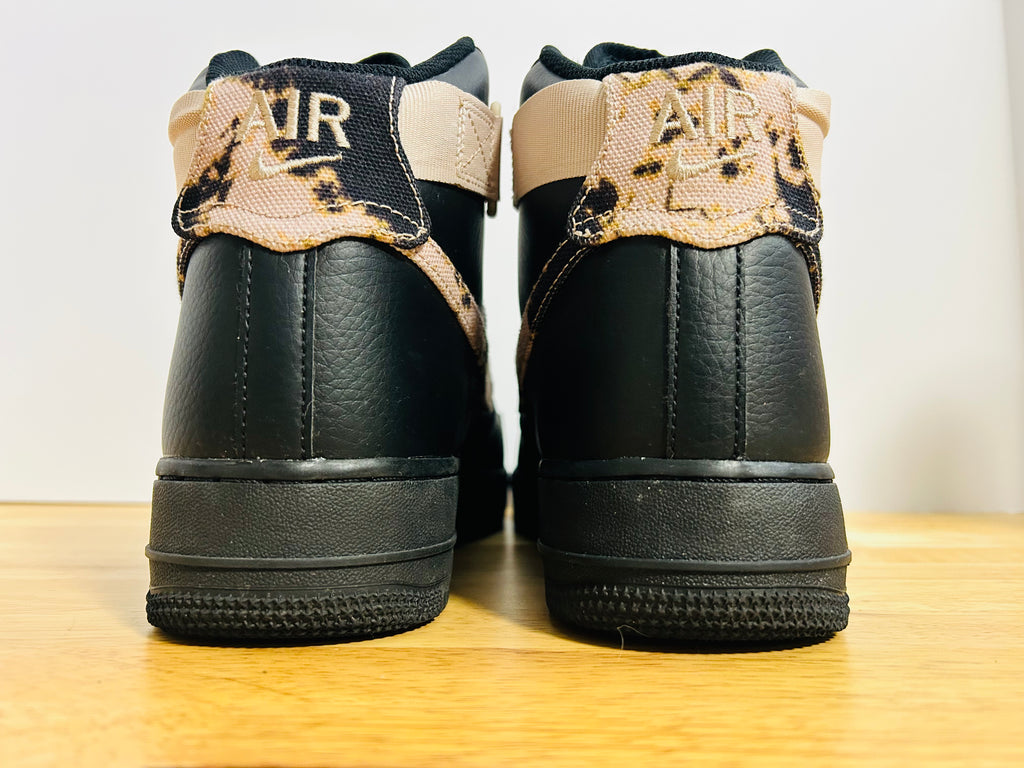 Nike Air Force 1 High 07 LV8 Black Canvas Swoosh Mens 8 AR1954-002