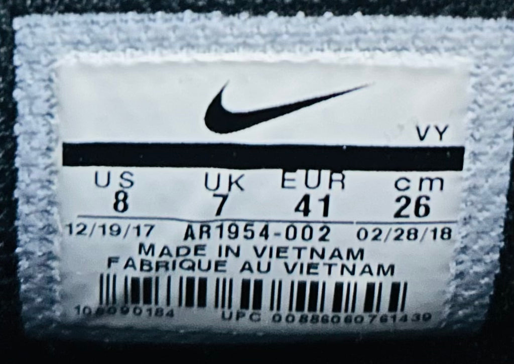 Nike Air Force 1 High 07 LV8 Black Canvas Swoosh Mens 8 AR1954-002