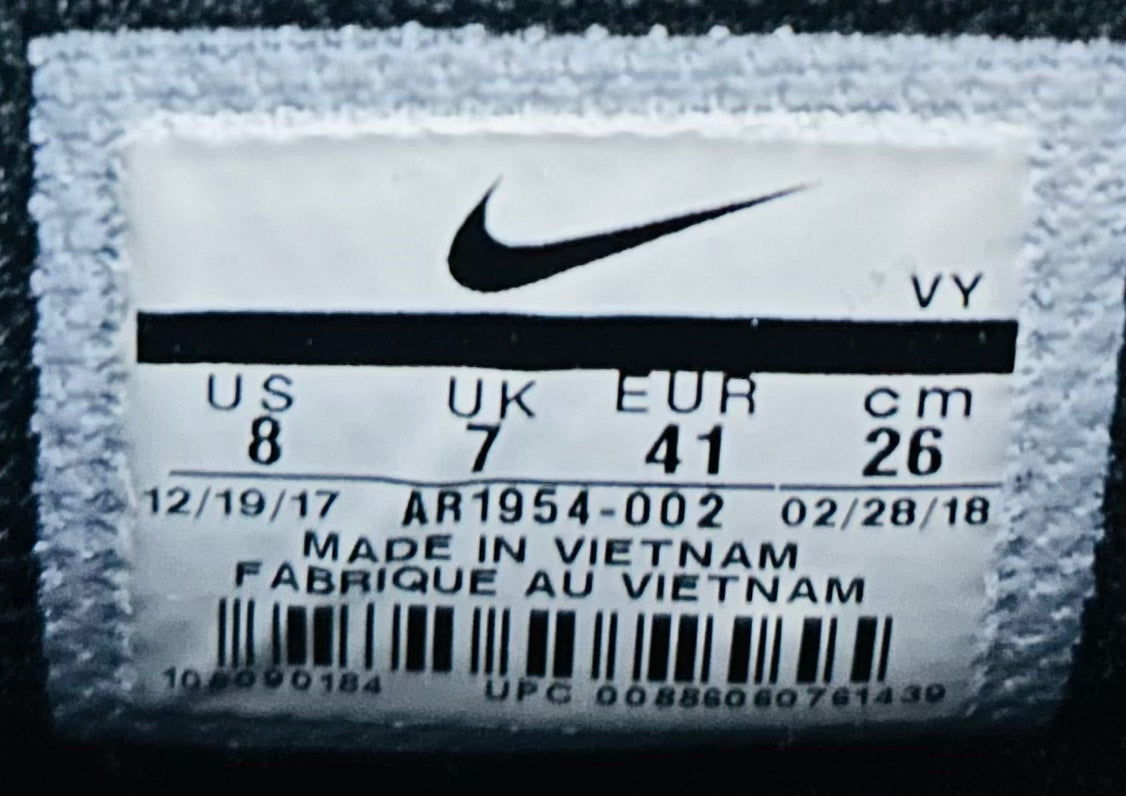 Nike Air Force 1 High 07 LV8 Black Canvas Swoosh Mens 8 AR1954-002