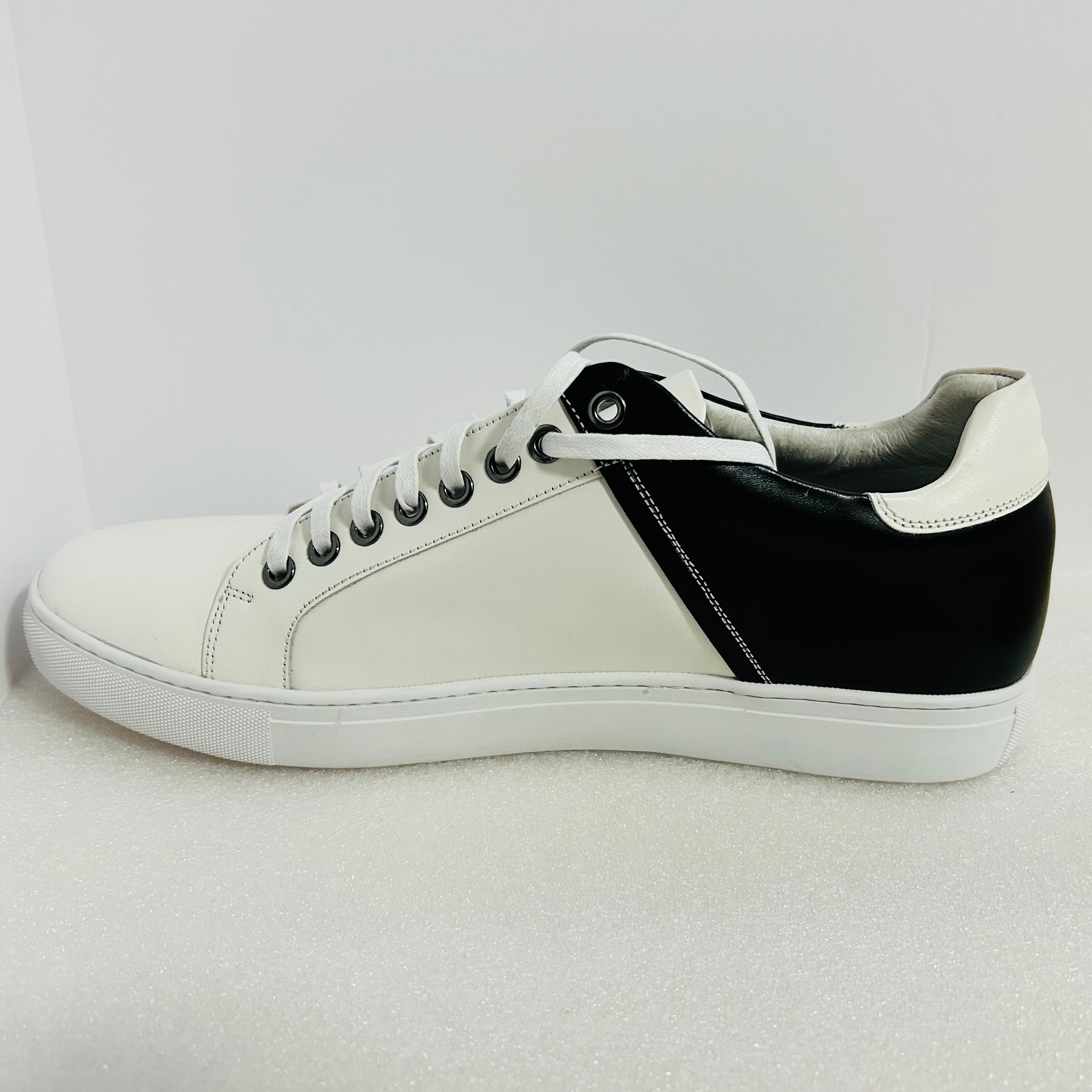 Zanzara ZZ1595L Men’s White Black Leather Sneakers Size 11