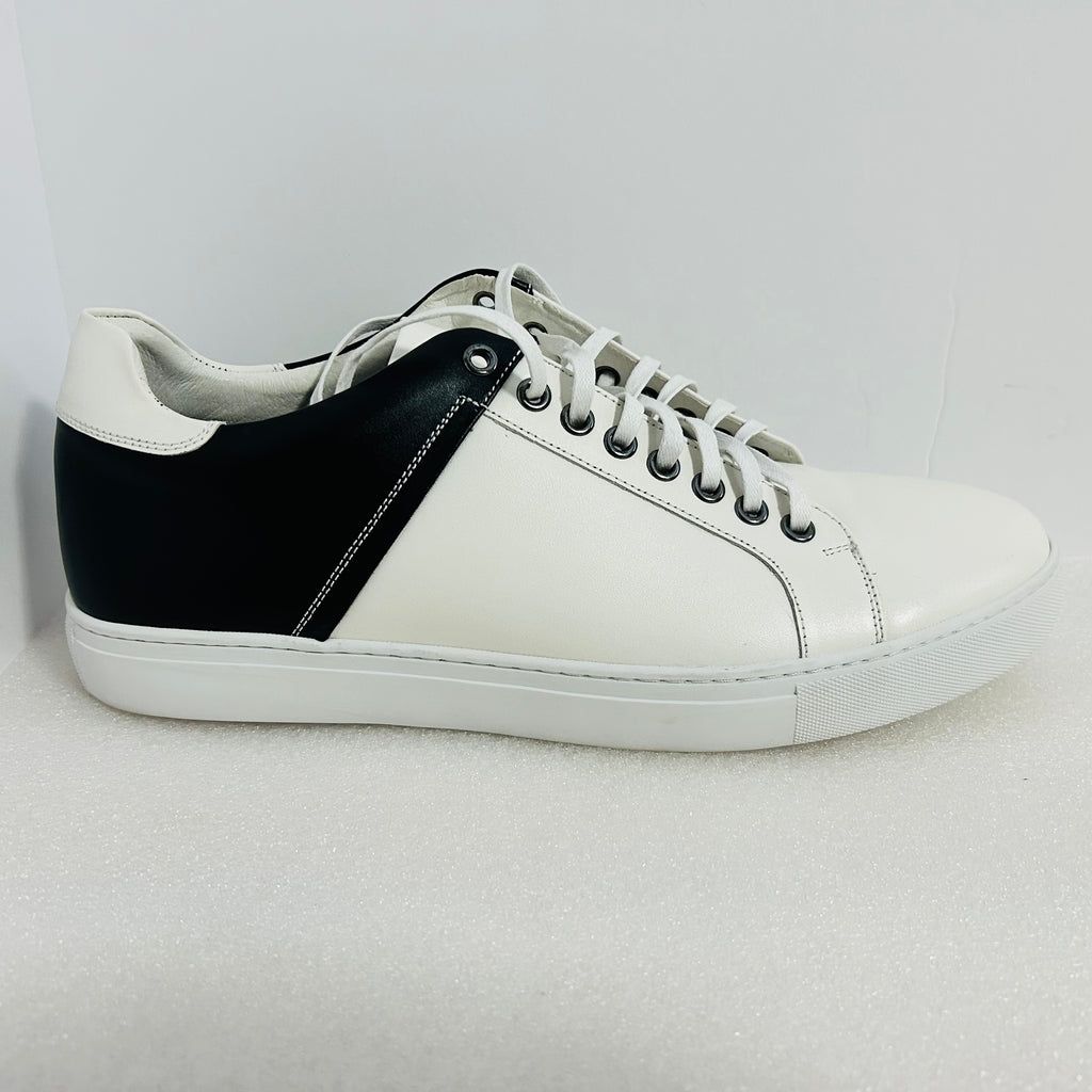 Zanzara ZZ1595L Men’s White Black Leather Sneakers Size 11