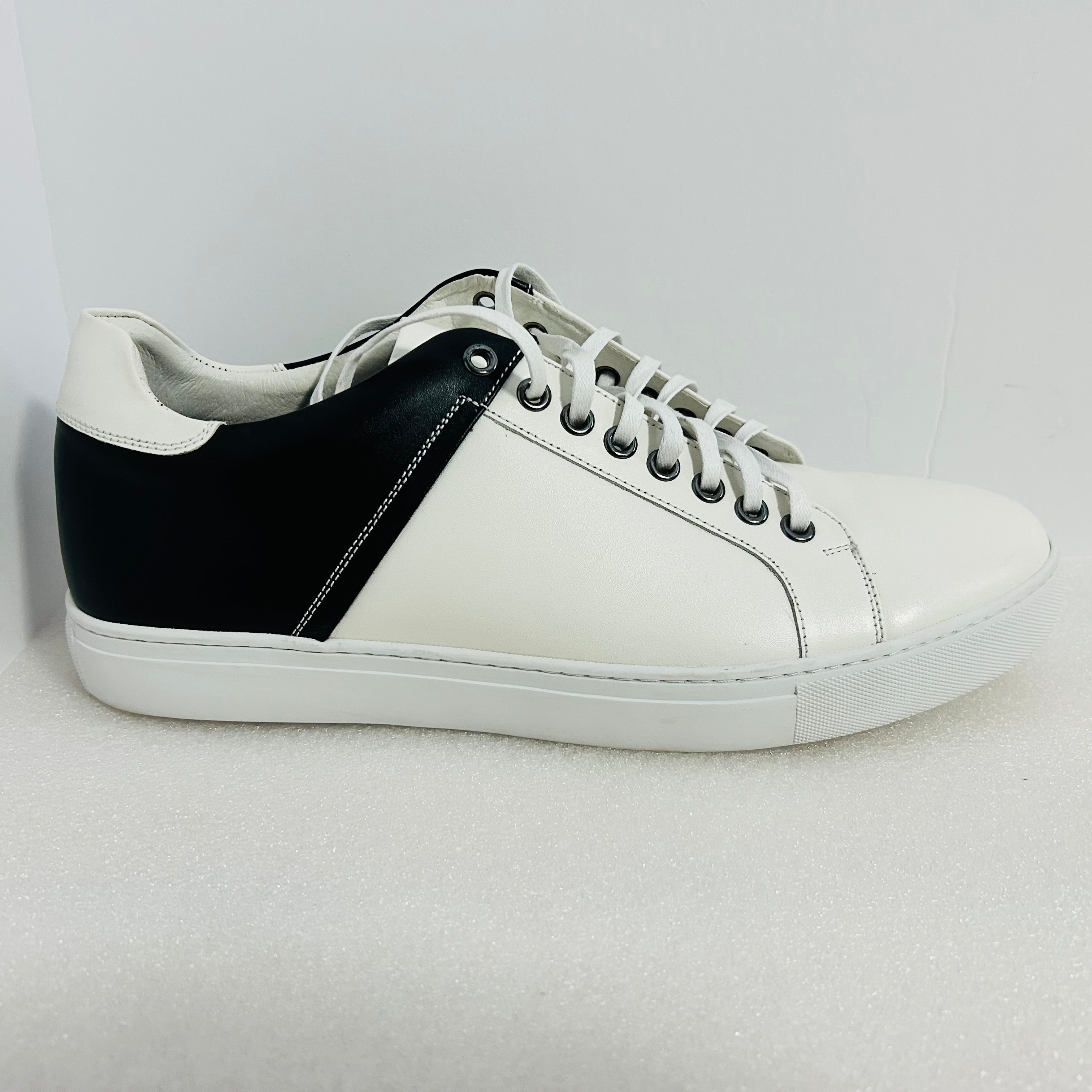Zanzara ZZ1595L Men’s White Black Leather Sneakers Size 11