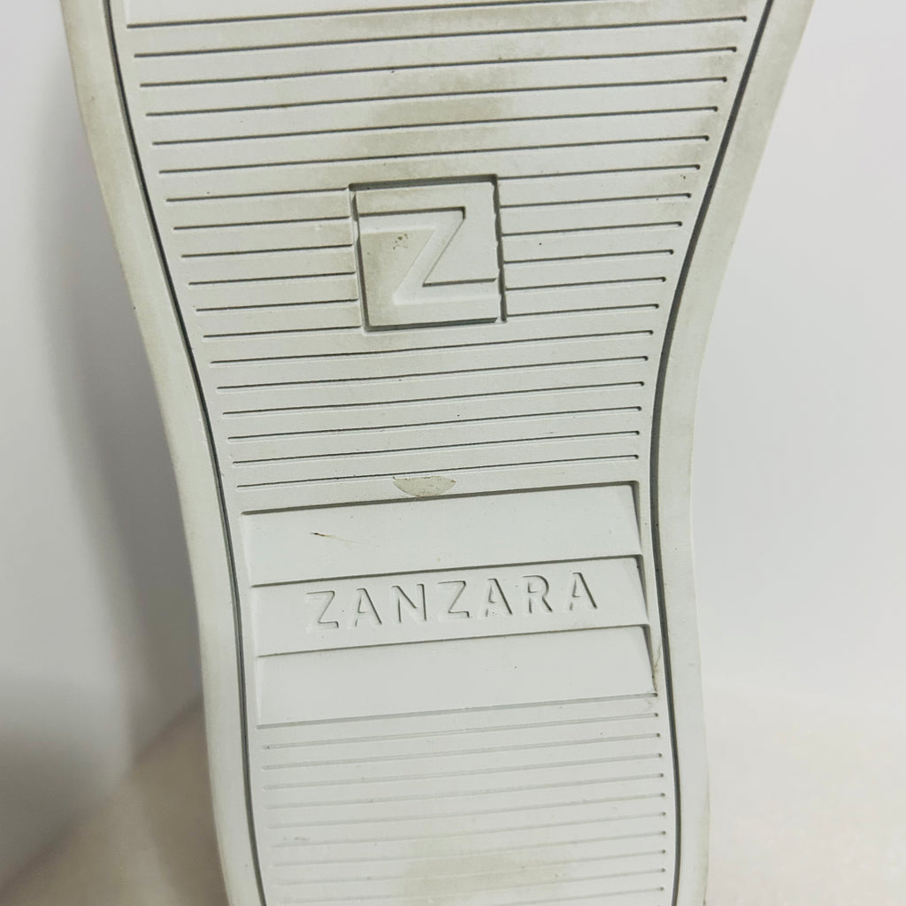 Zanzara ZZ1595L Men’s White Black Leather Sneakers Size 11