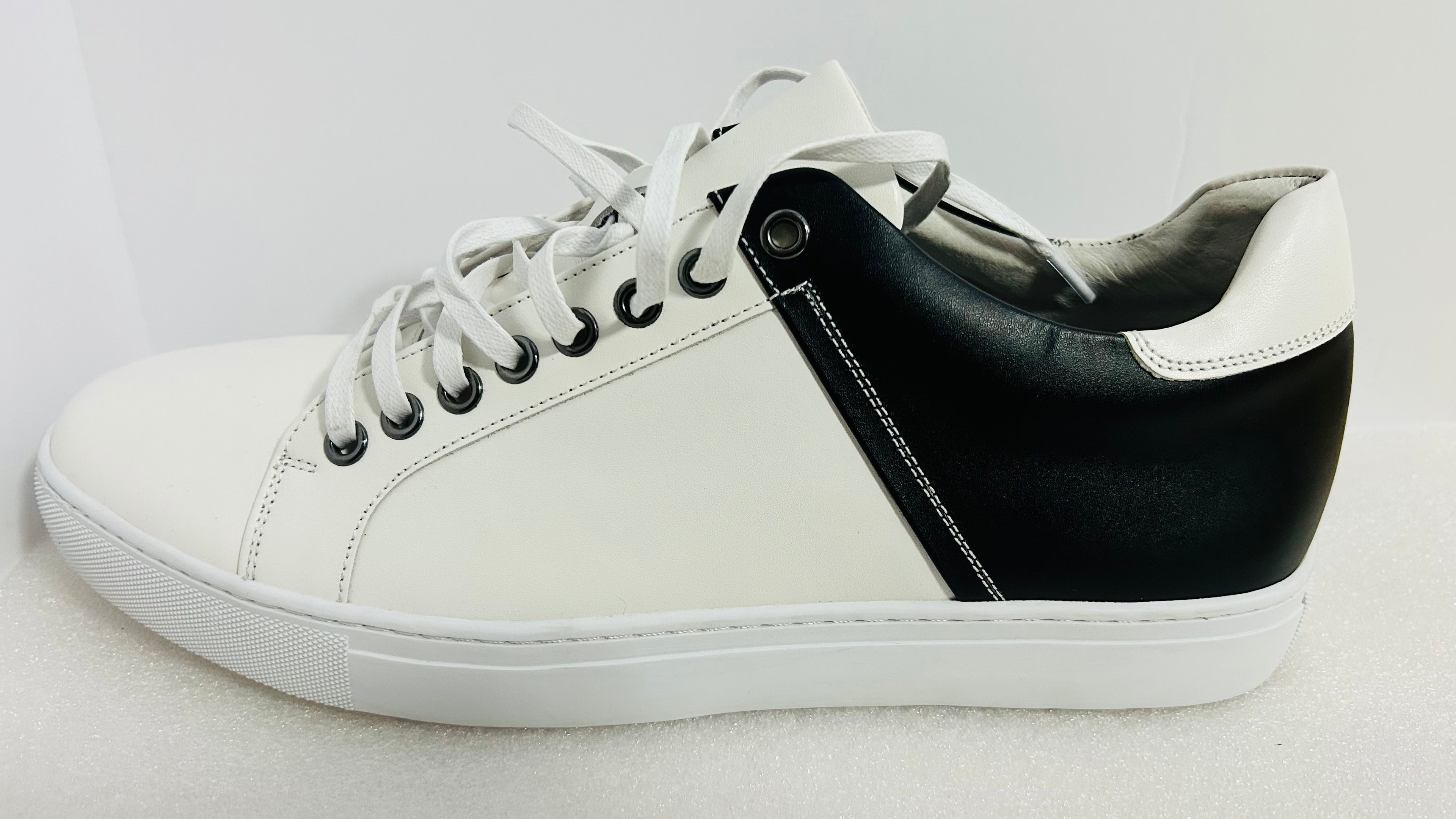 Zanzara ZZ1595L Men’s White Black Leather Sneakers Size 11