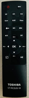 Toshiba CT-RC2US-18 OEM TV Remote Control Original Untested