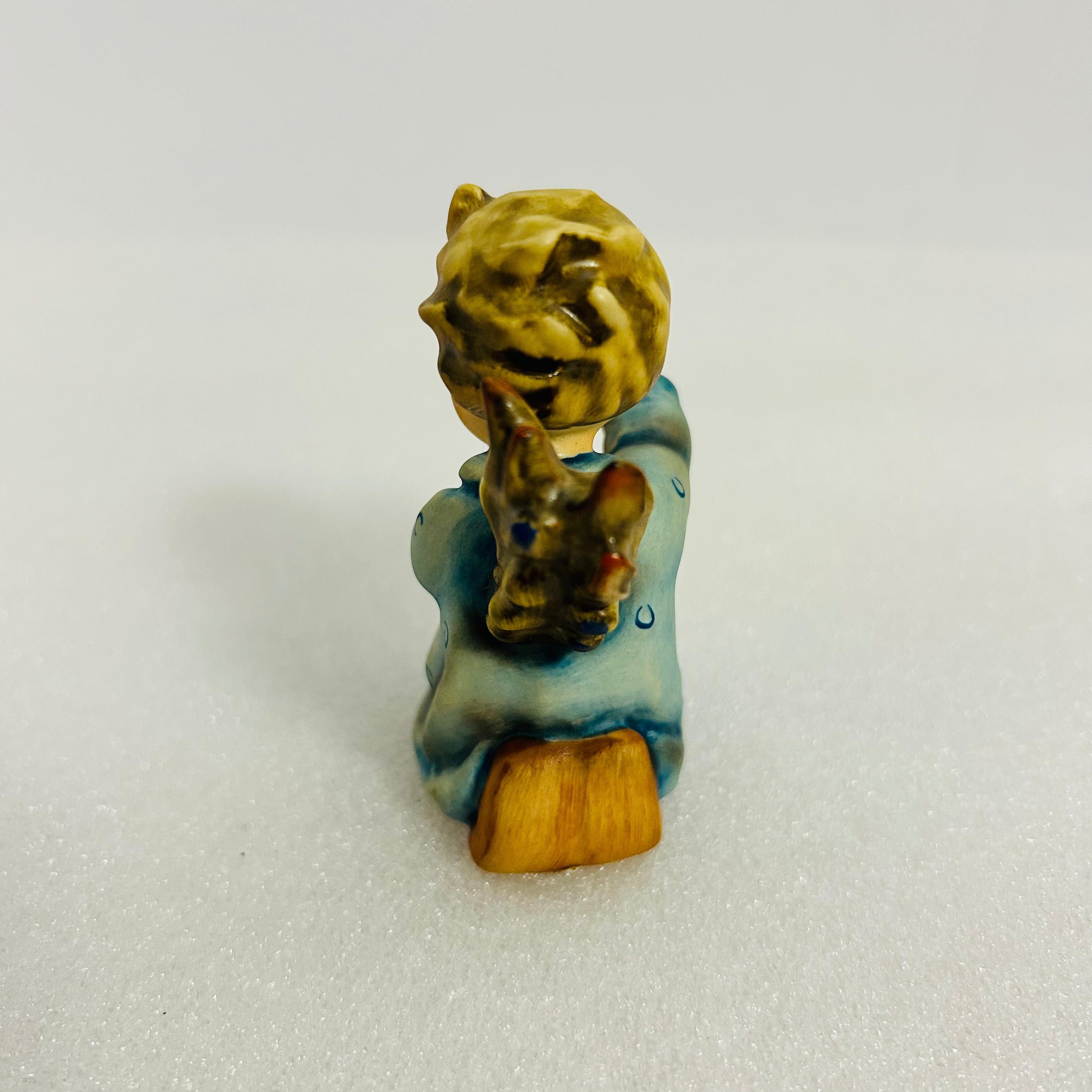 Vintage Goebel Angel Figurine W Germany 3" Blue Robe Candle