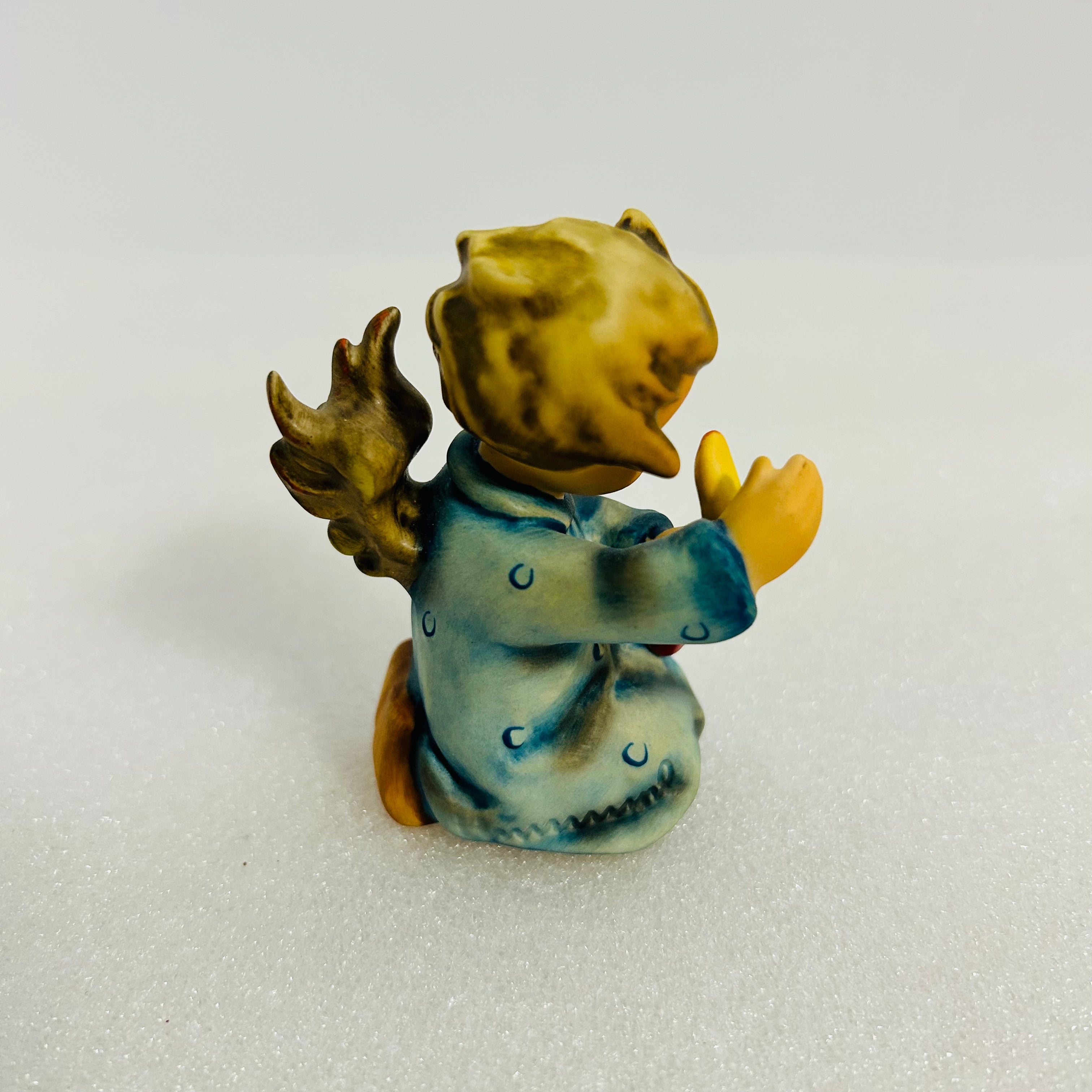 Vintage Goebel Angel Figurine W Germany 3" Blue Robe Candle