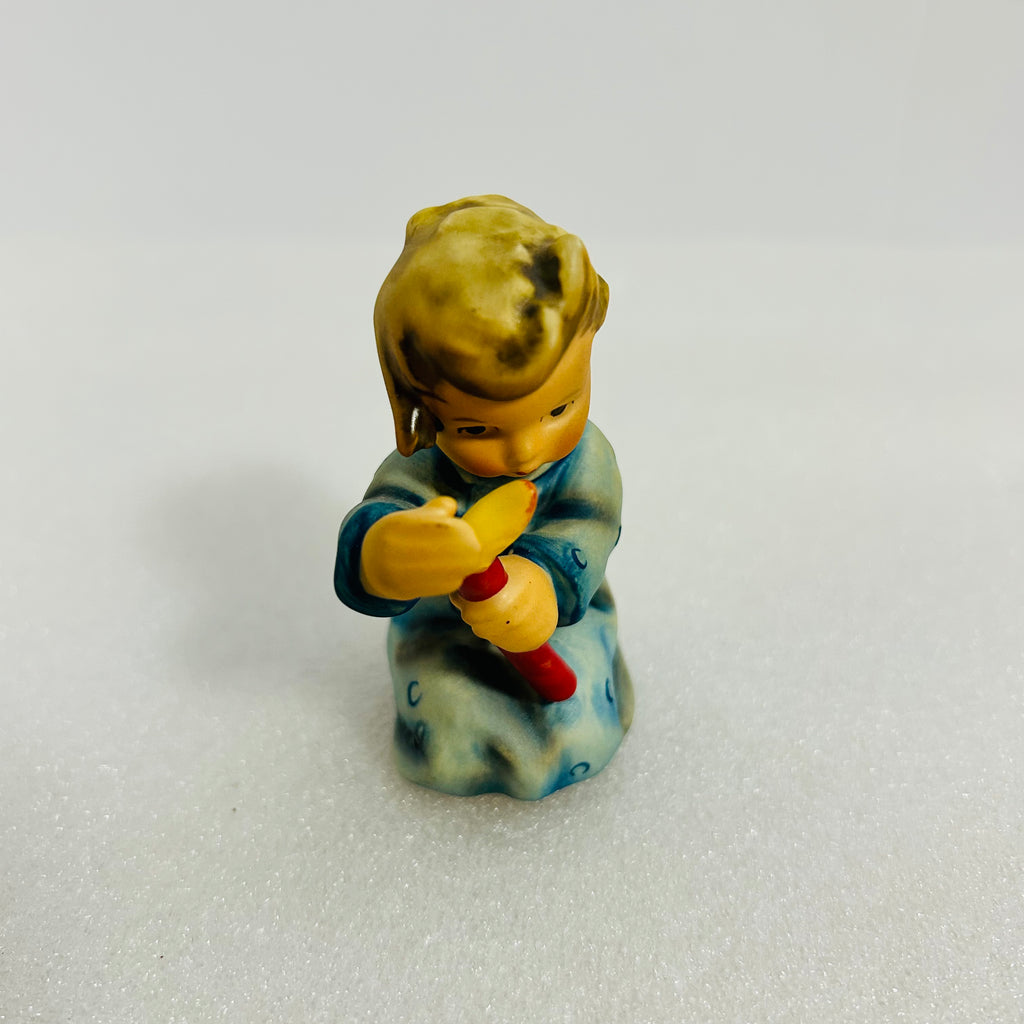 Vintage Goebel Angel Figurine W Germany 3" Blue Robe Candle