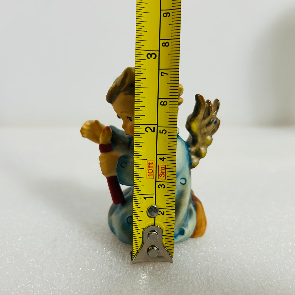 Vintage Goebel Angel Figurine W Germany 3" Blue Robe Candle