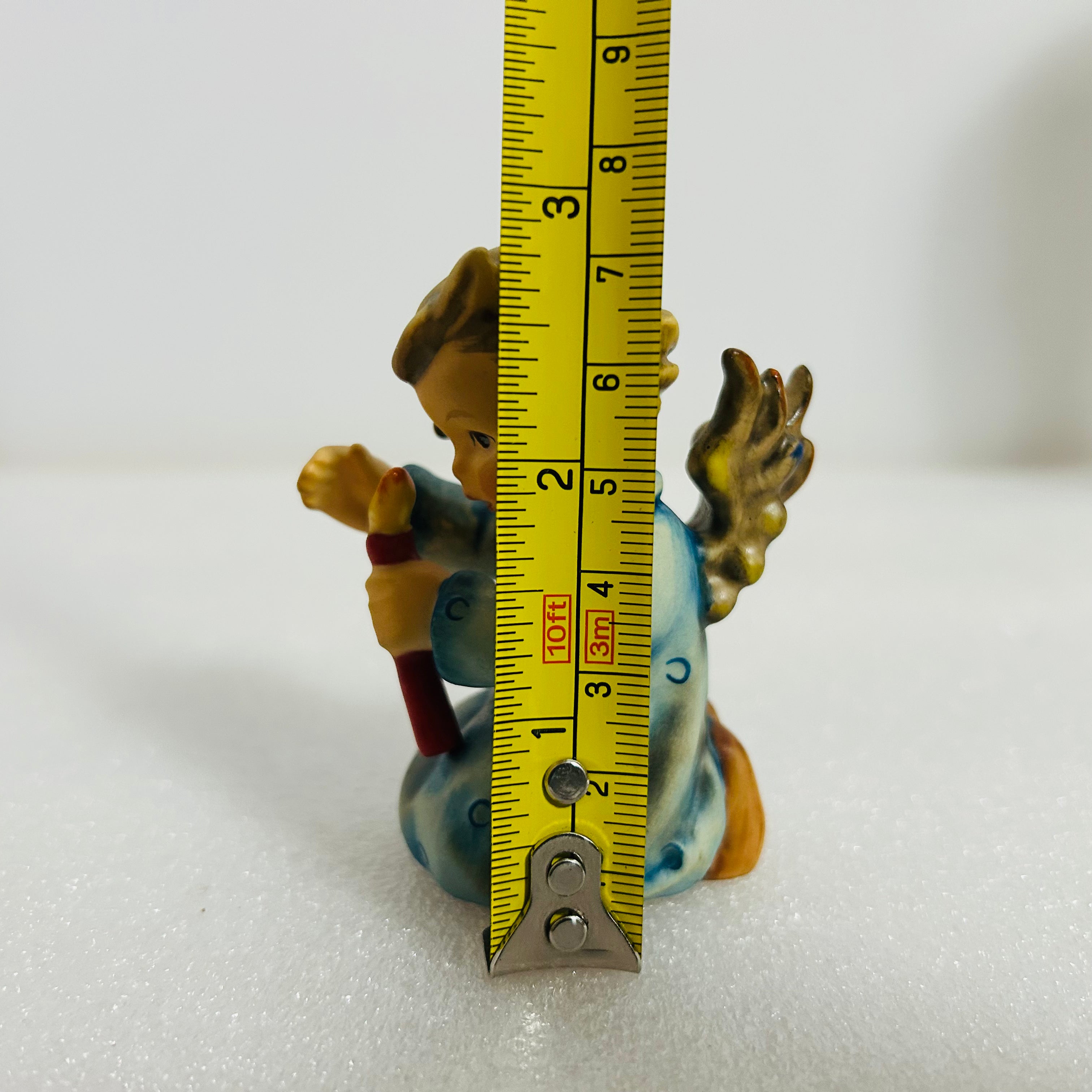 Vintage Goebel Angel Figurine W Germany 3" Blue Robe Candle