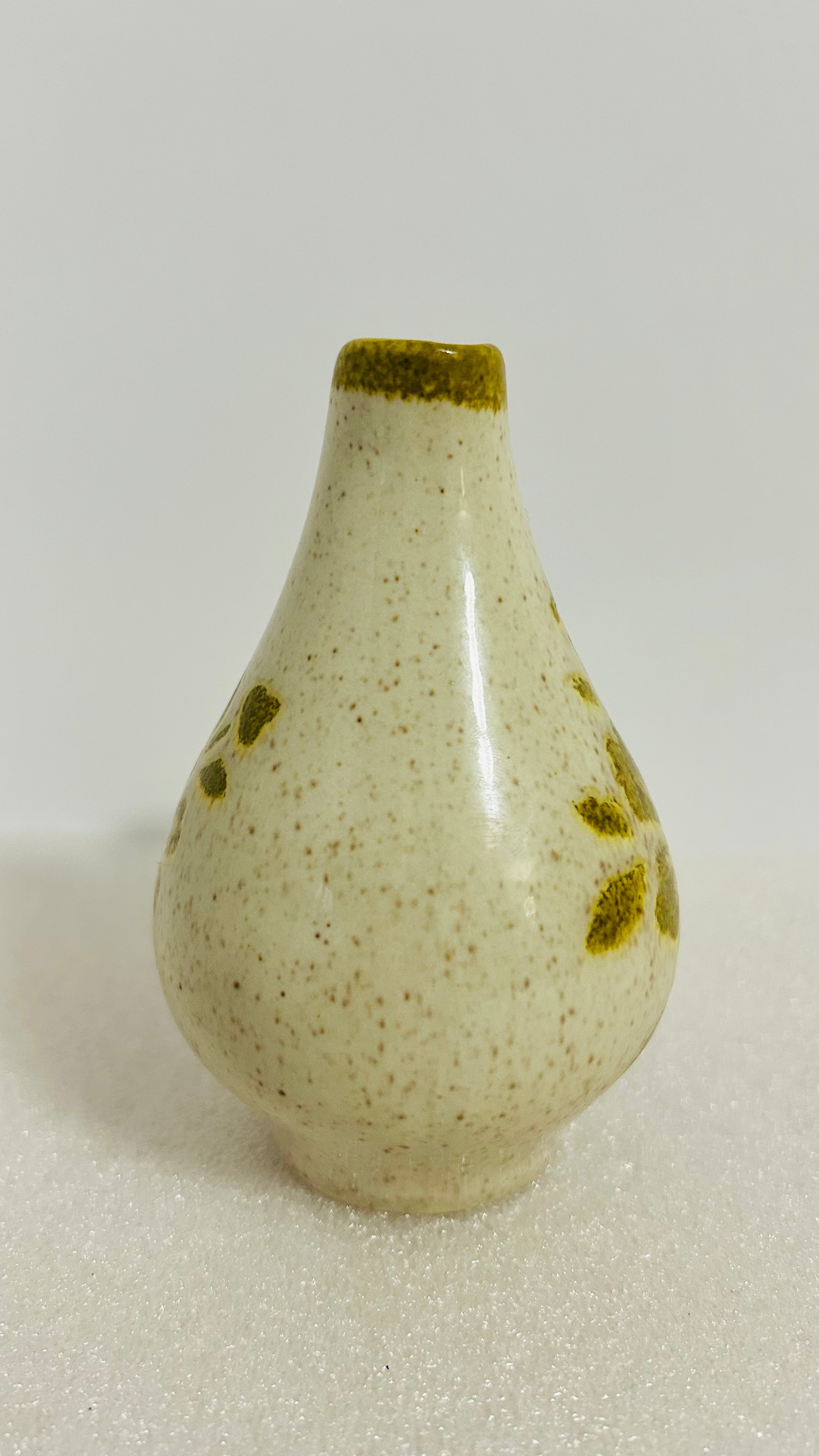 Vintage Red Wing Pottery Damask Mini Creamer – Green Floral – Approx. 4” – USA