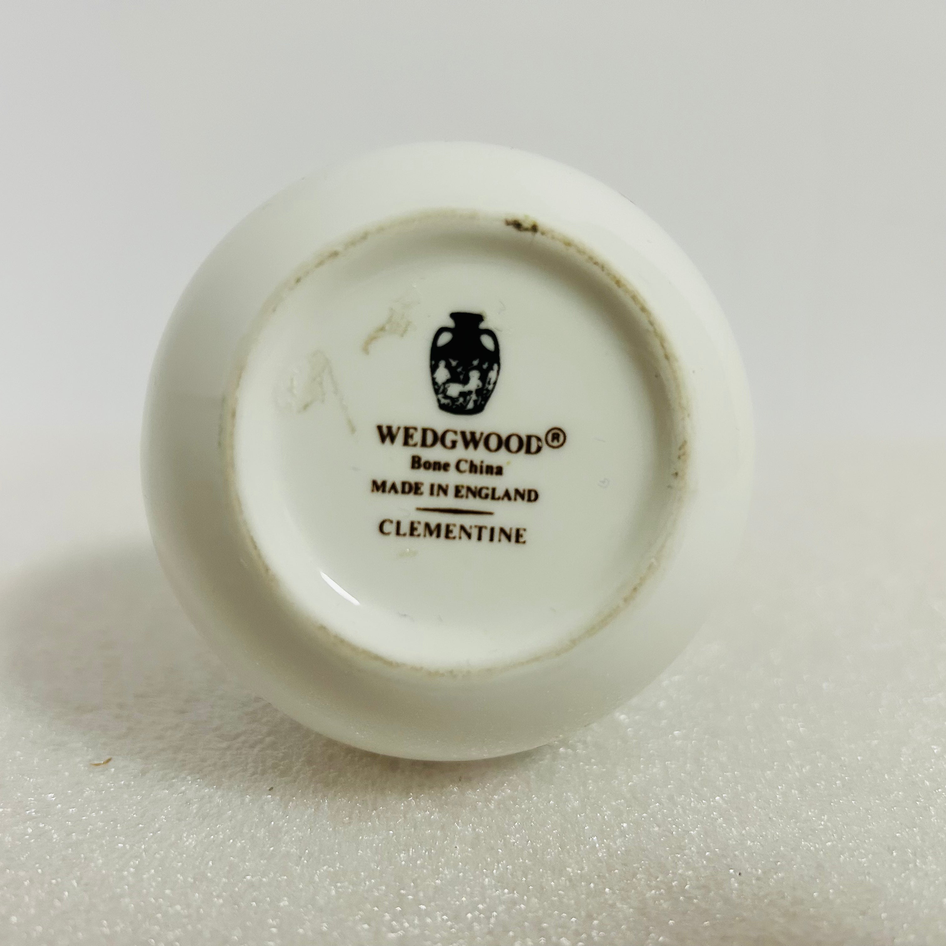 Wedgwood Clementine Bud Vase Bone China England Blue Floral