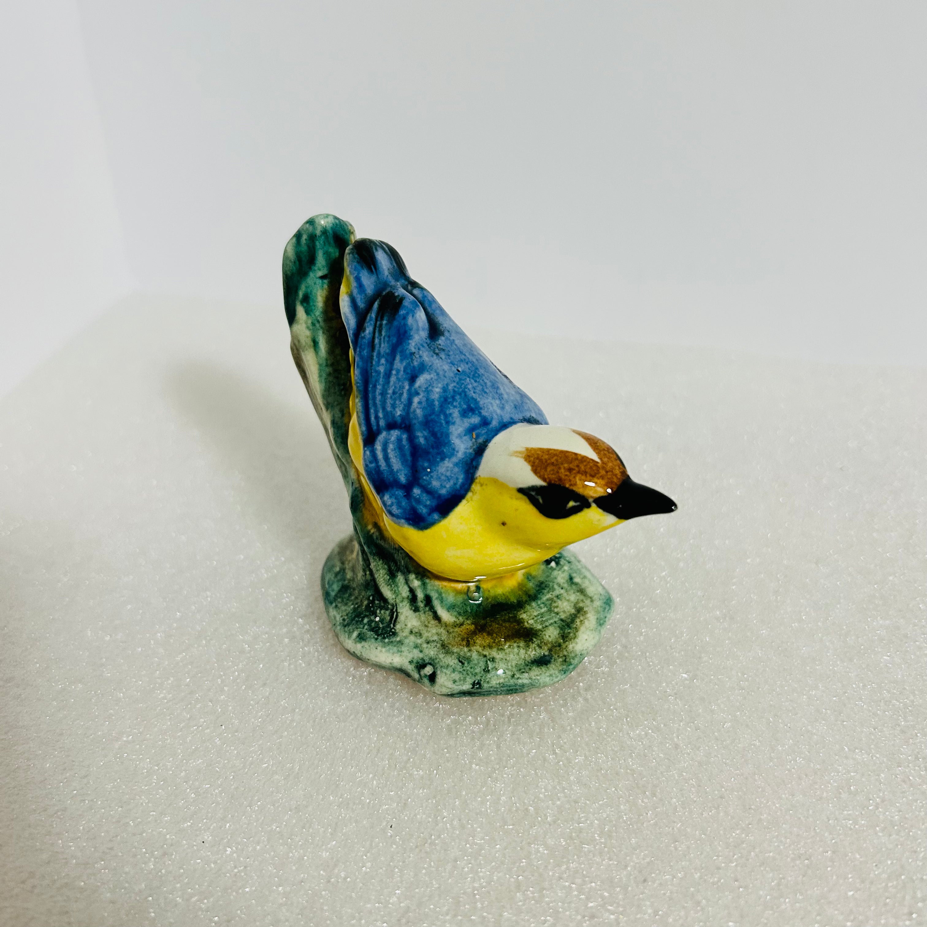 Stangl Pottery Bird Figurine 3593 Blue Yellow Vintage 3in