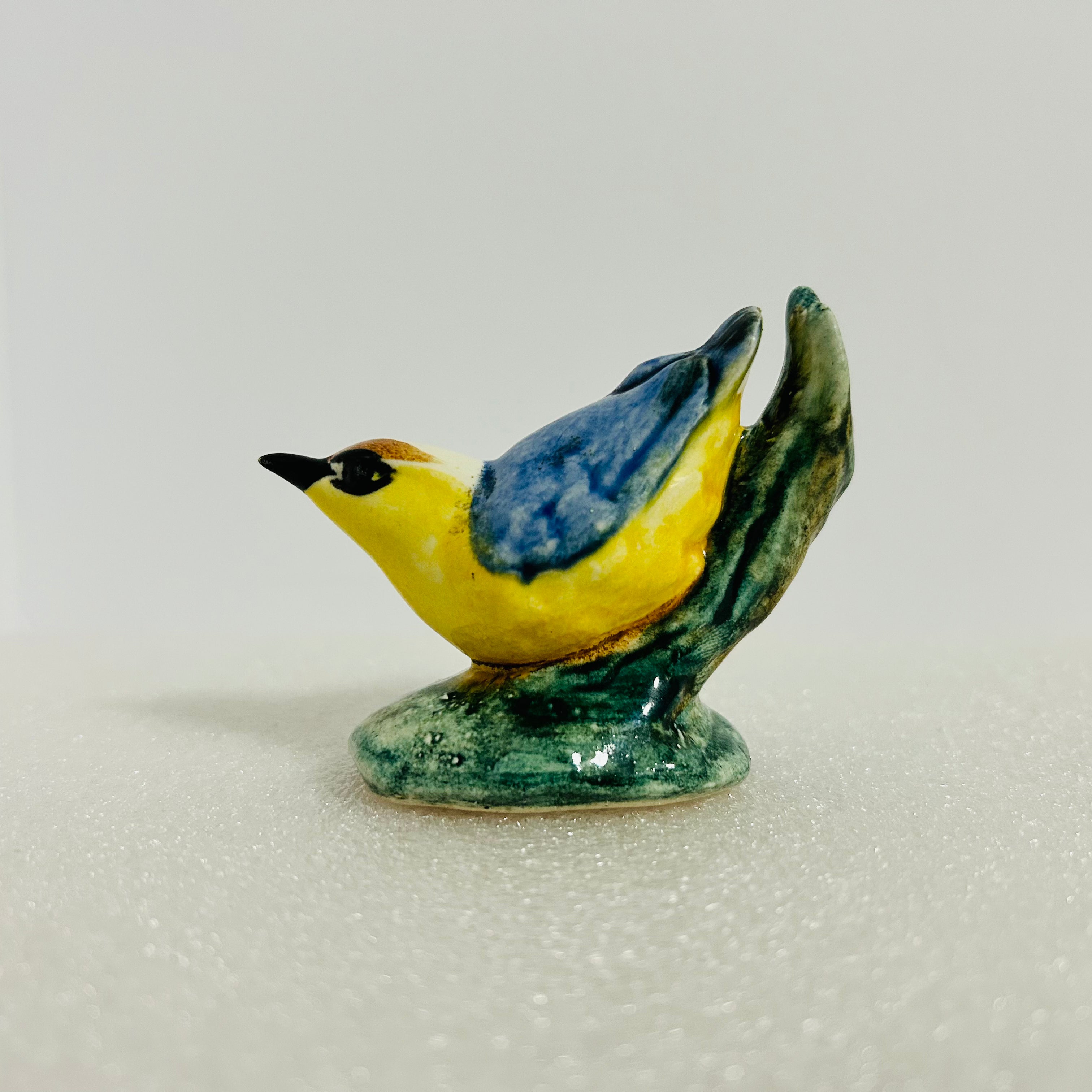 Stangl Pottery Bird Figurine 3593 Blue Yellow Vintage 3in