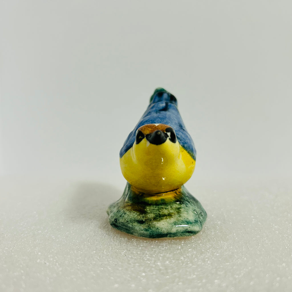 Stangl Pottery Bird Figurine 3593 Blue Yellow Vintage 3in