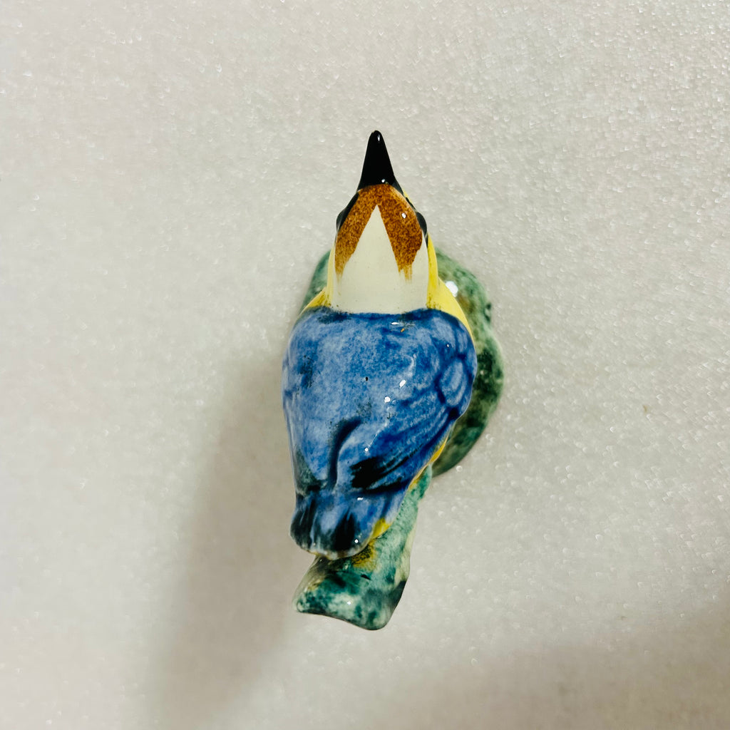 Stangl Pottery Bird Figurine 3593 Blue Yellow Vintage 3in