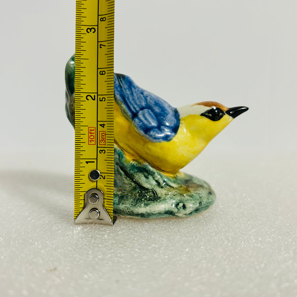 Stangl Pottery Bird Figurine 3593 Blue Yellow Vintage 3in