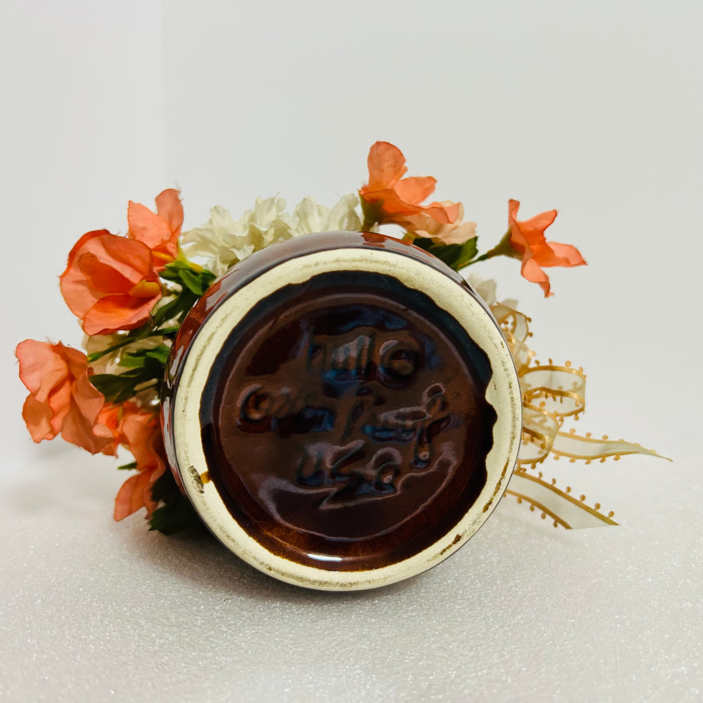 Hull USA Brown Drip Pottery Planter Small Jardiniere