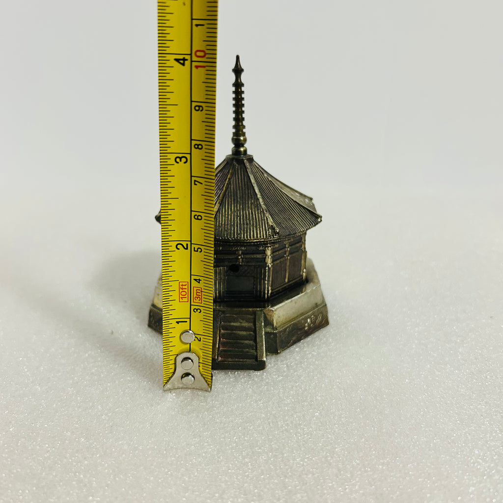 Vintage Japanese Brass Pagoda Incense Burner Temple Made In Japan