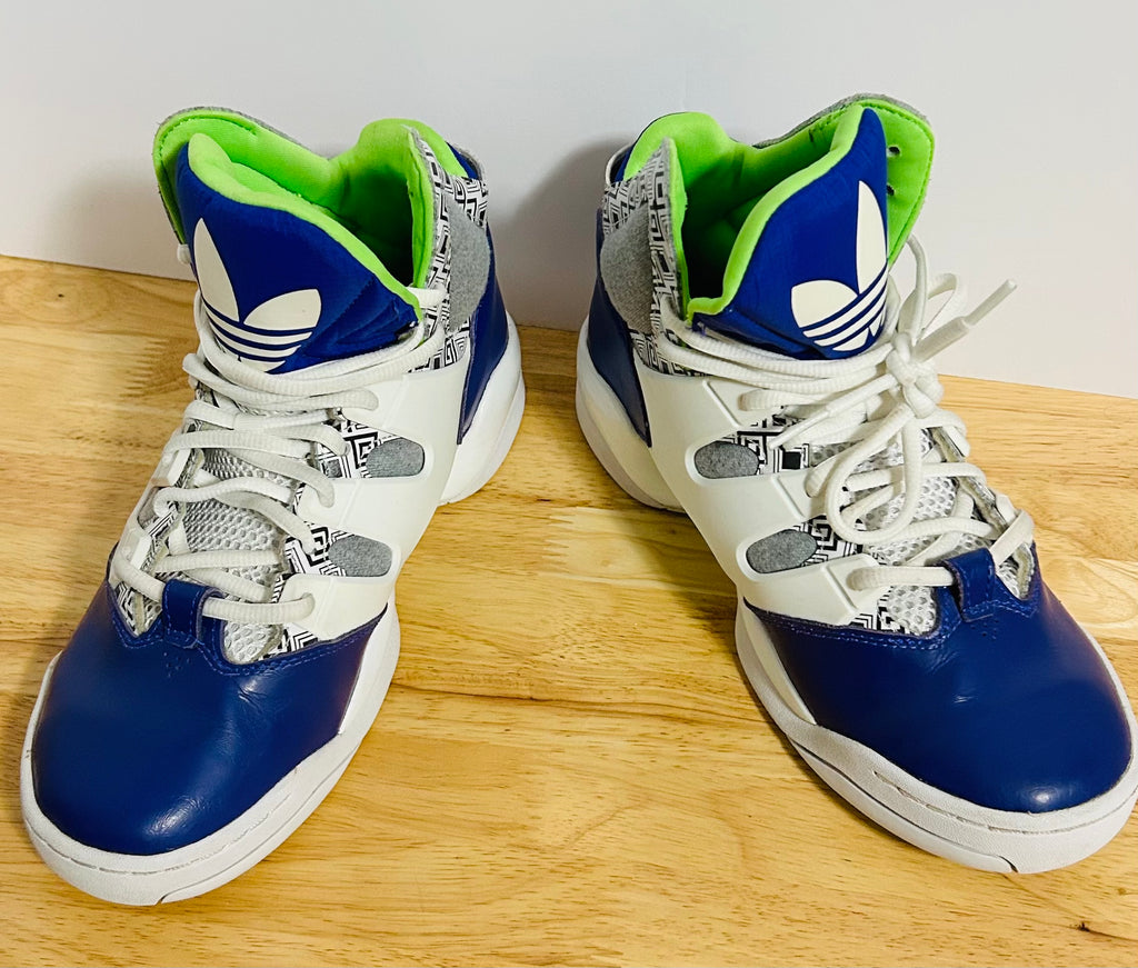 Adidas Originals Torsion Hi Top Sneakers Blue Green US 8
