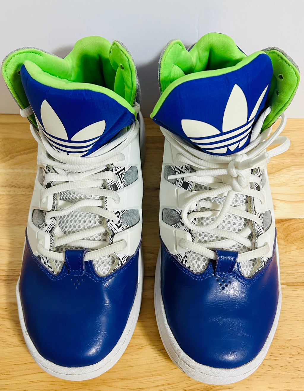 Adidas Originals Torsion Hi Top Sneakers Blue Green US 8